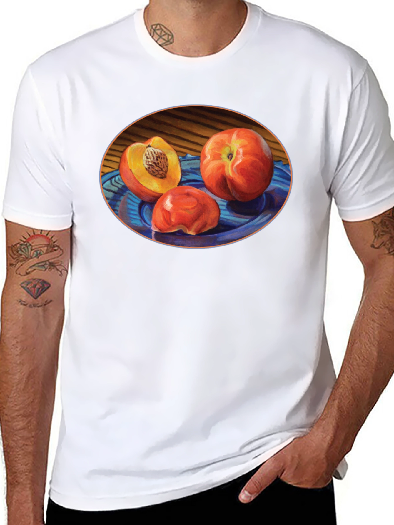 Peaches Painting Graphic T-Shirt