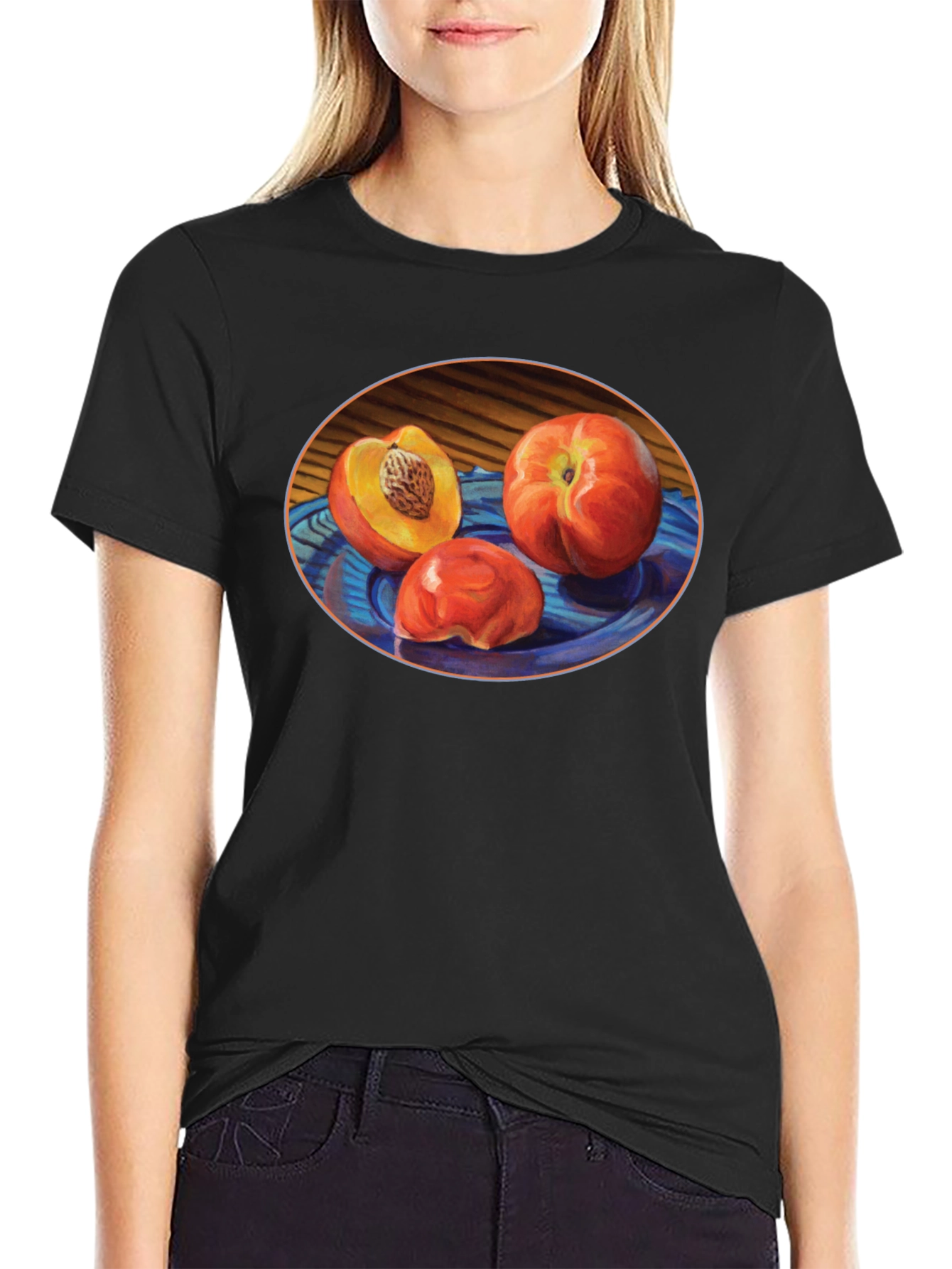 Peaches Painting Graphic T-Shirt