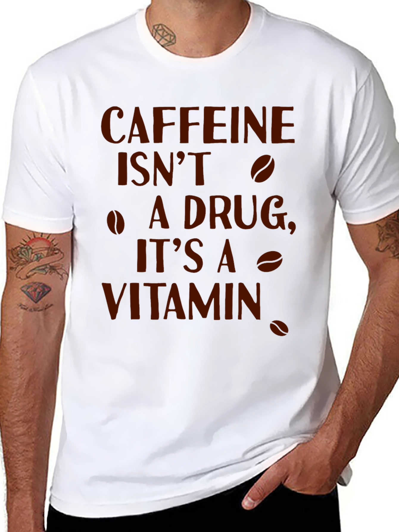 Caffeine is My Vitamin Funny Graphic Tee