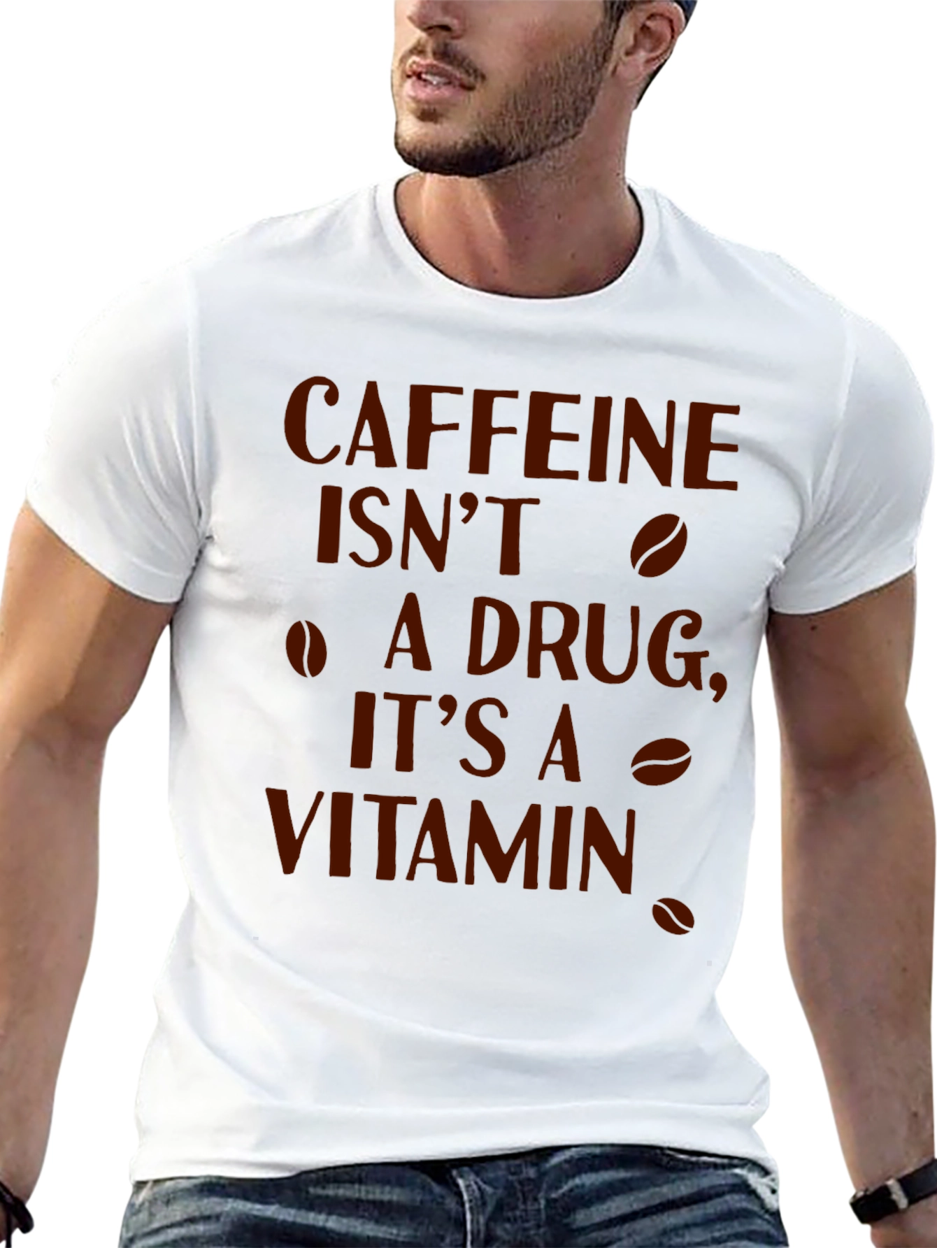 Caffeine is My Vitamin Funny Graphic Tee