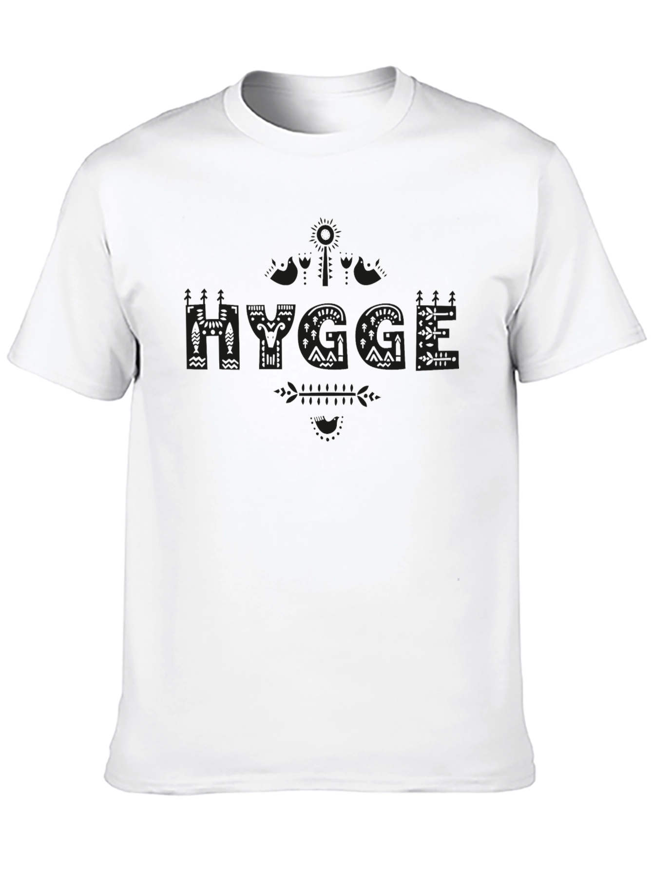 Mens Black Hygge Graphic T-Shirt