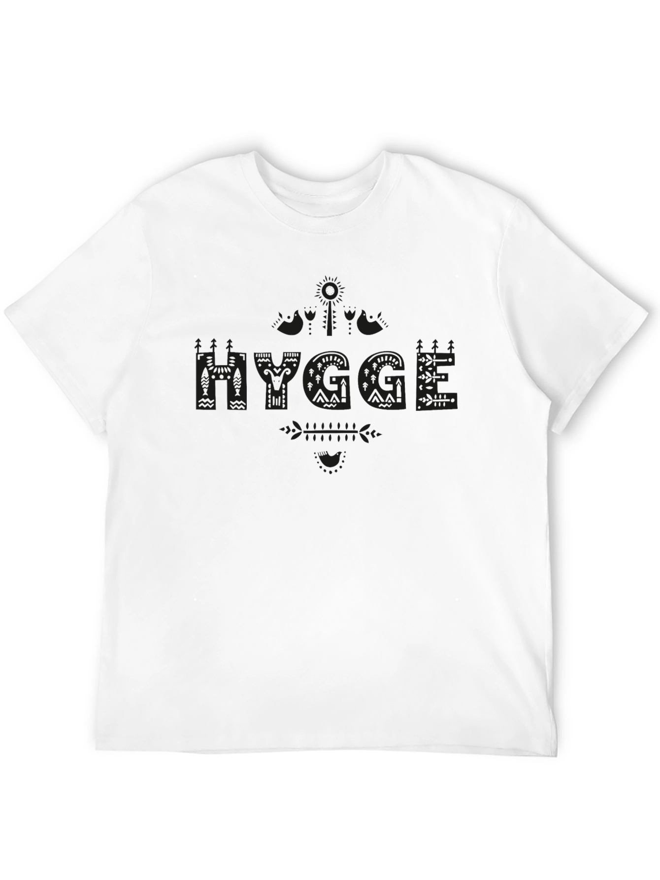 Mens Black Hygge Graphic T-Shirt