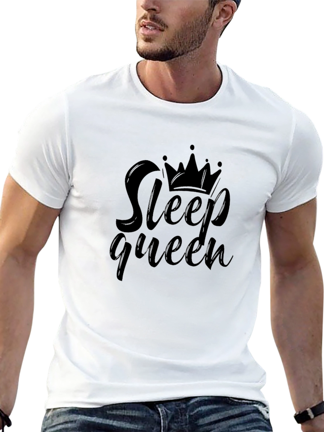 Sleep Queen Graphic T-Shirt - Comfortable Cotton Tee