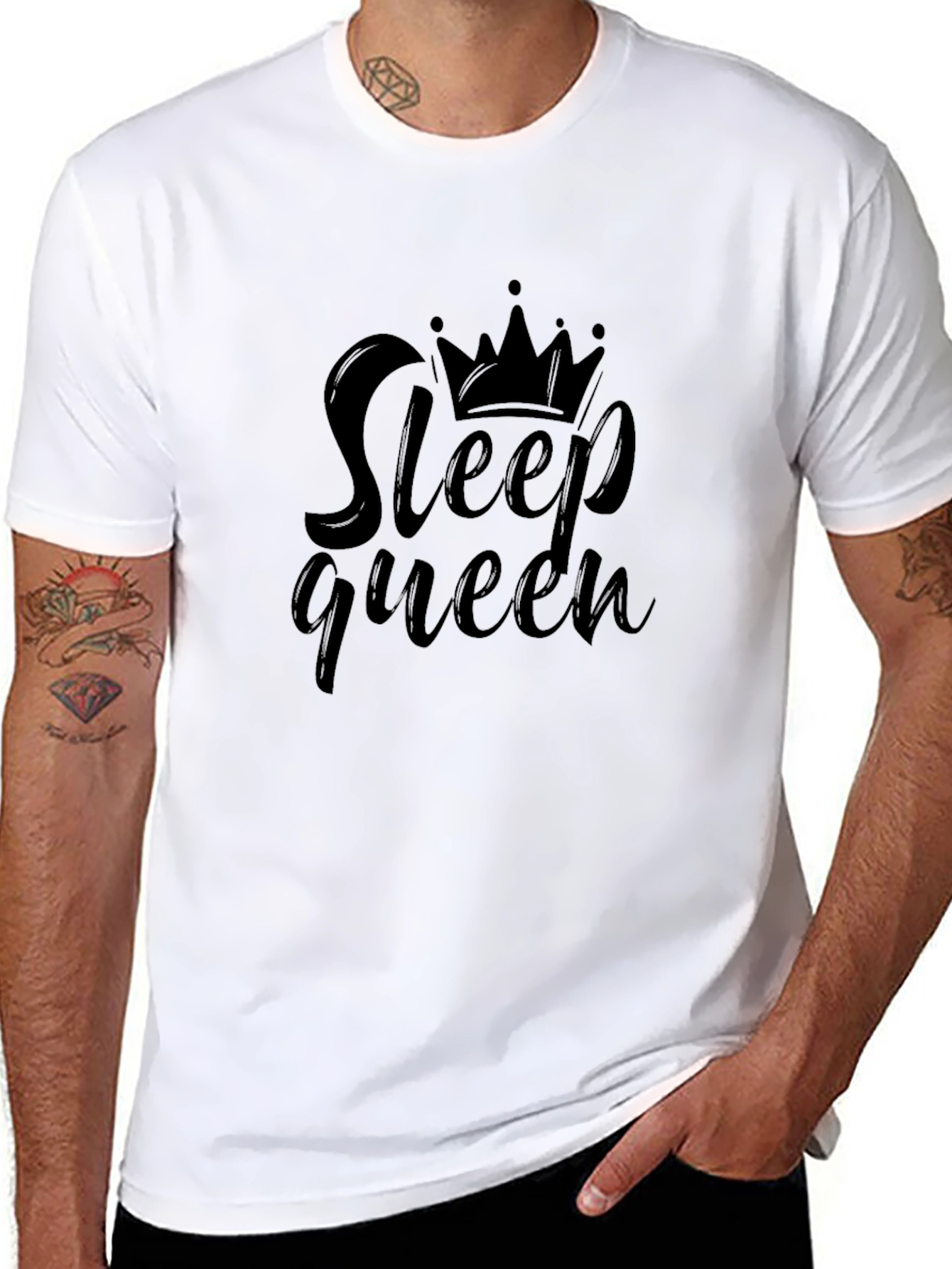 Sleep Queen Graphic T-Shirt - Comfortable Cotton Tee