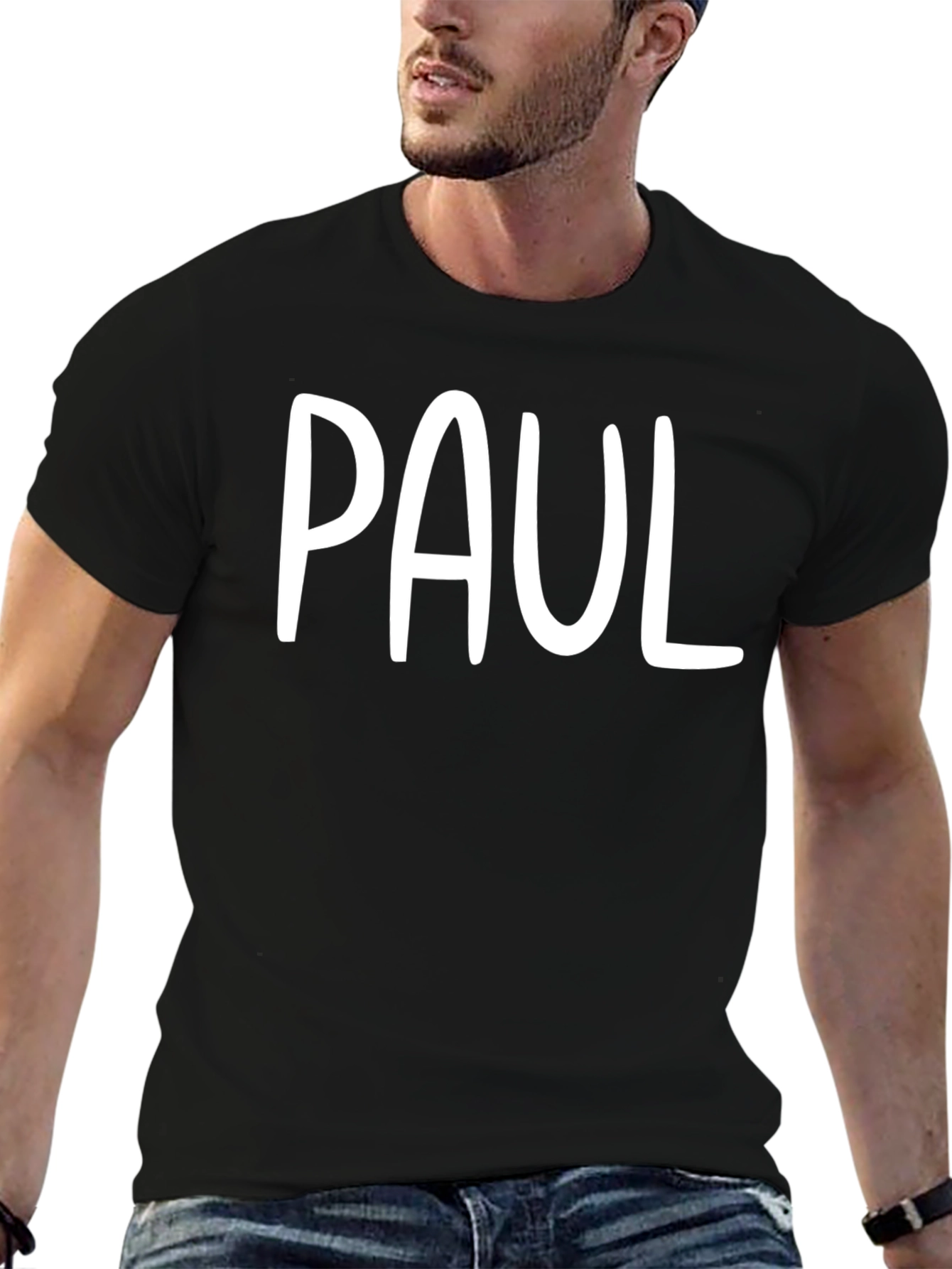 Personalized PAUL Black T-Shirt