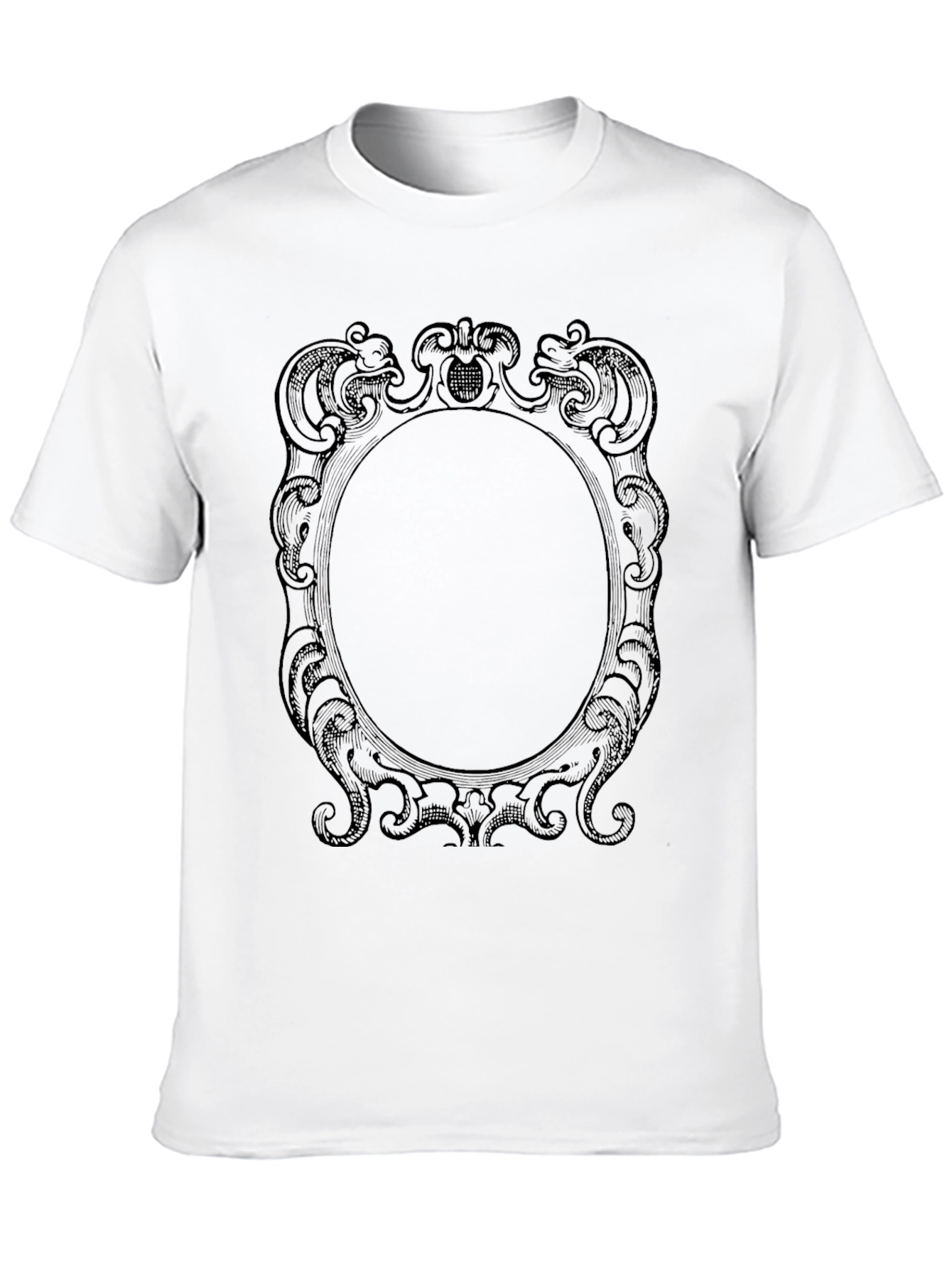 Ornate Frame Graphic Tee - Black