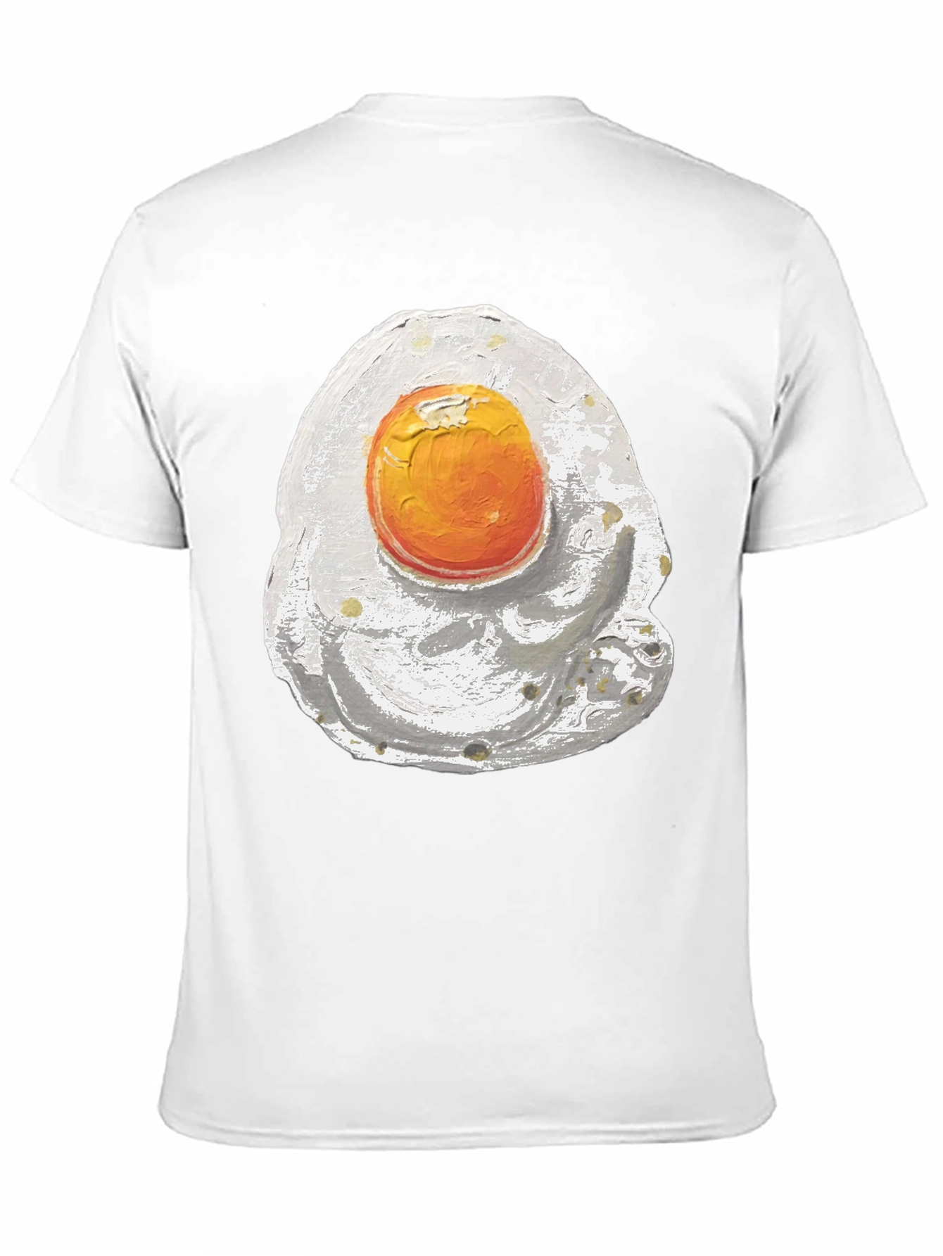 Fried Egg Graphic Tee - Black Cotton Shirt