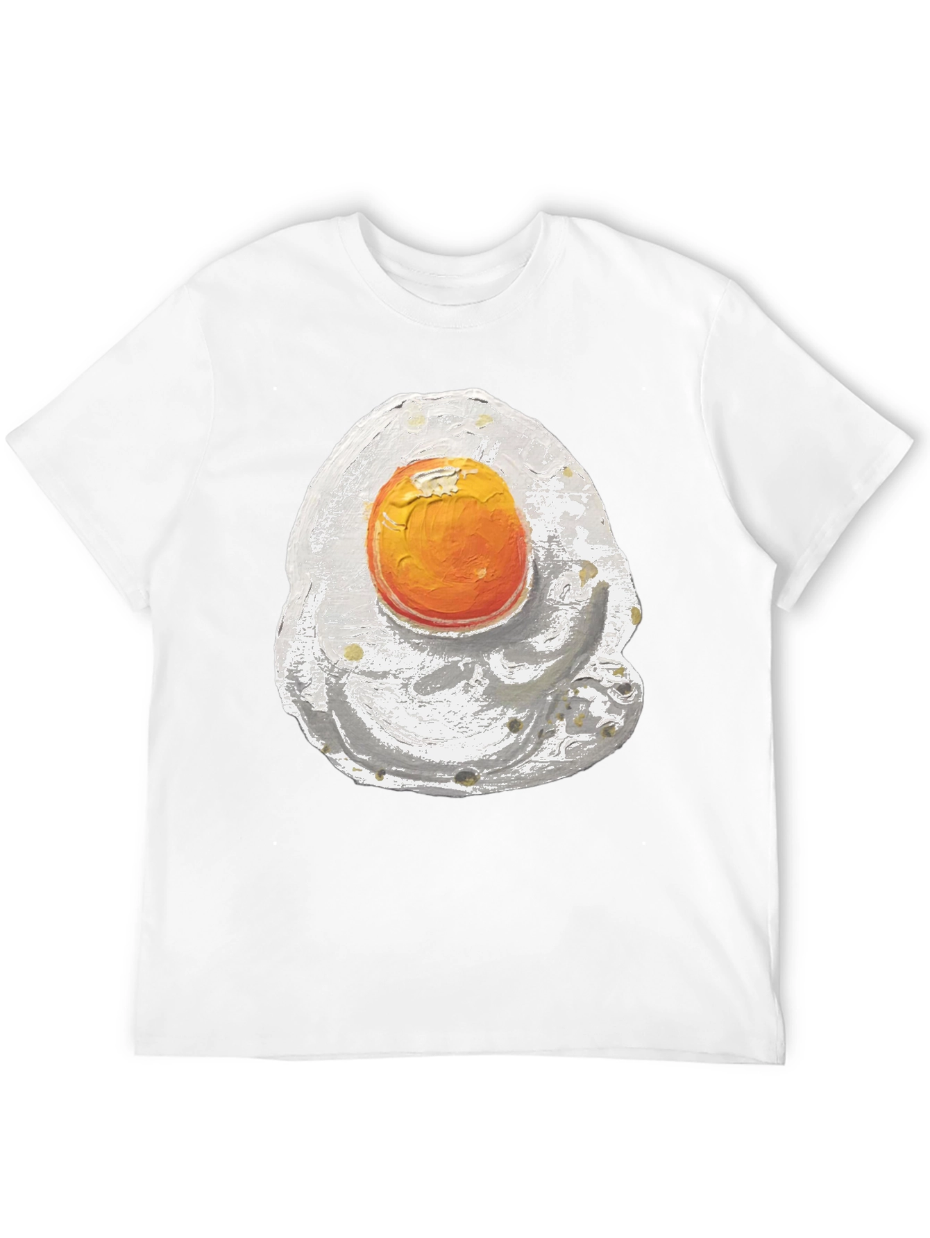 Fried Egg Graphic Tee - Black Cotton Shirt