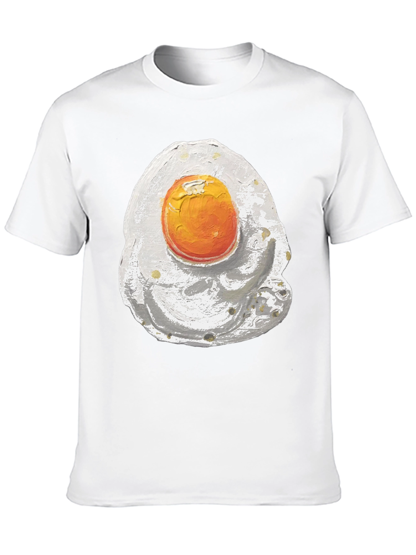 Fried Egg Graphic Tee - Black Cotton Shirt