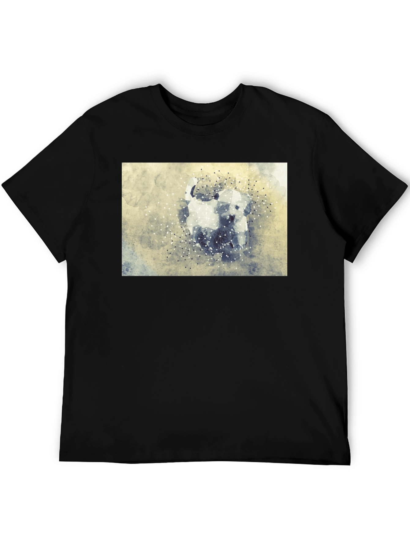Abstract Dog Graphic Tee - Stylish Casual Wear