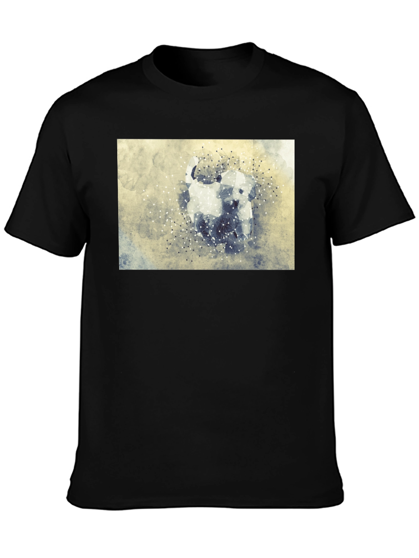 Abstract Dog Graphic Tee - Stylish Casual Wear