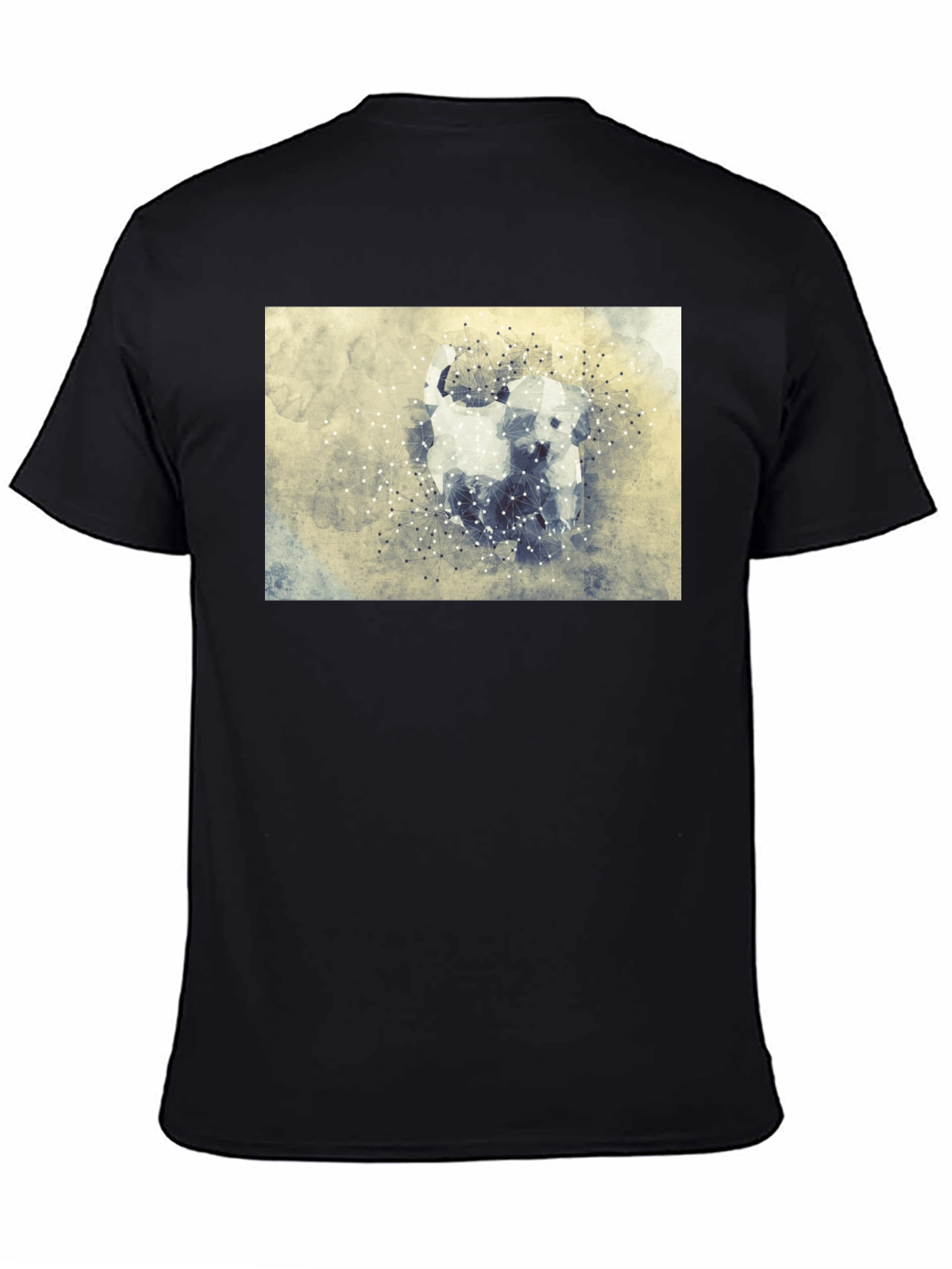 Abstract Dog Graphic Tee - Stylish Casual Wear