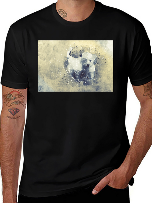 Abstract Dog Graphic Tee - Stylish Casual Wear