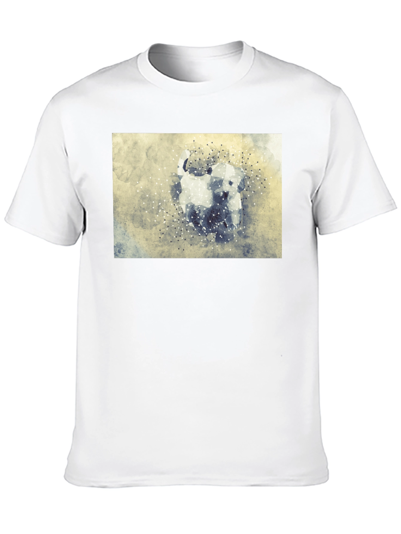 Abstract Dog Graphic Tee - Stylish Casual Wear