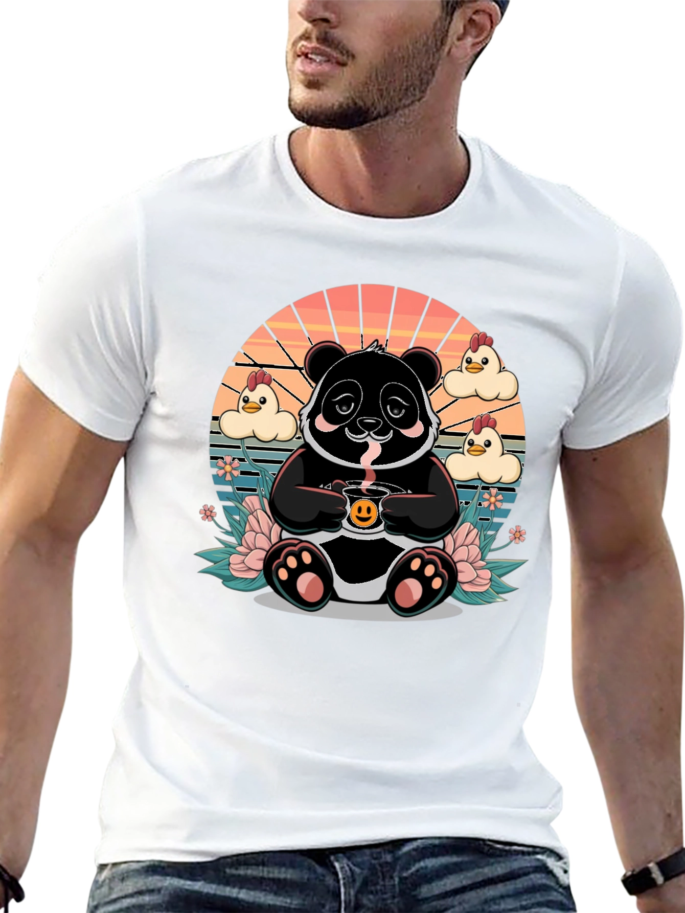 Panda Coffee T-Shirt - Kawaii Style