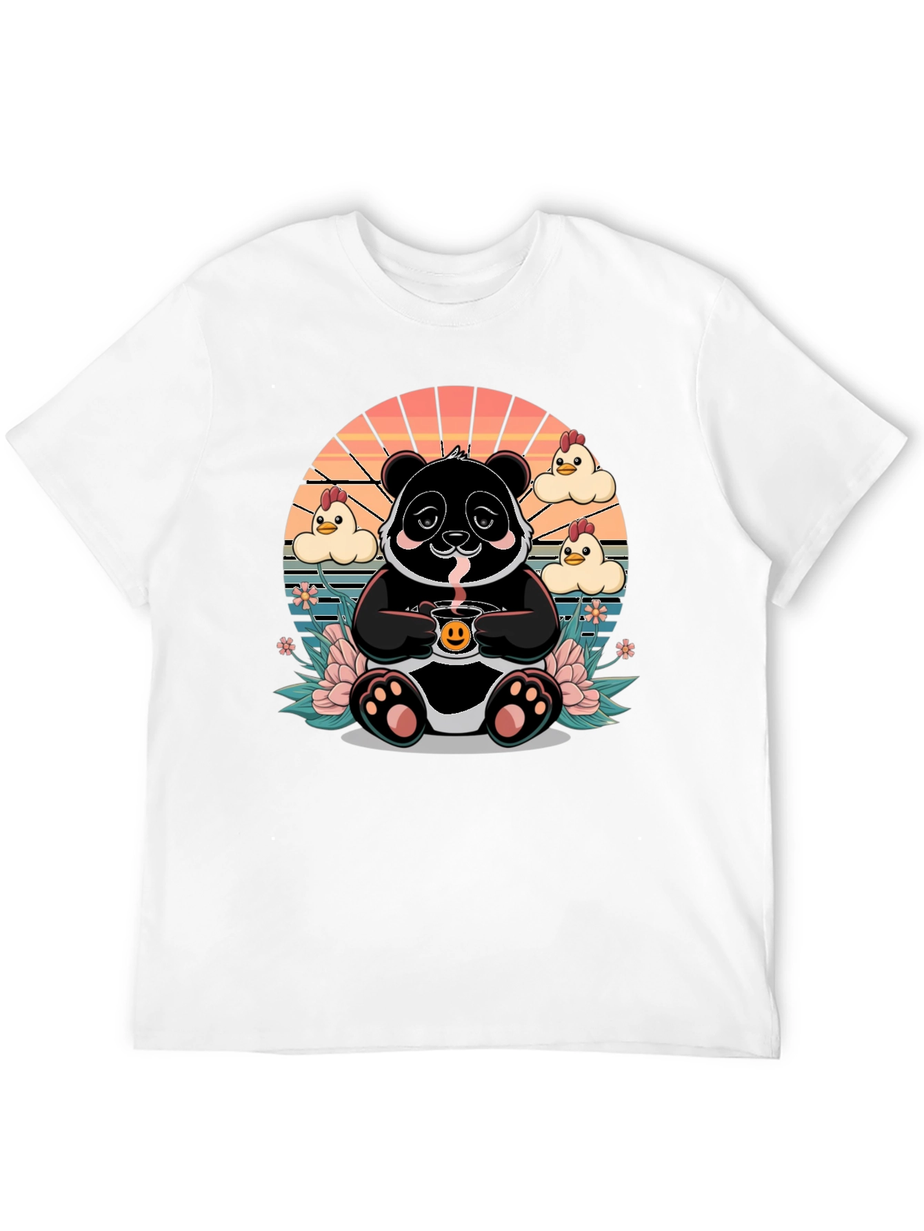 Panda Coffee T-Shirt - Kawaii Style