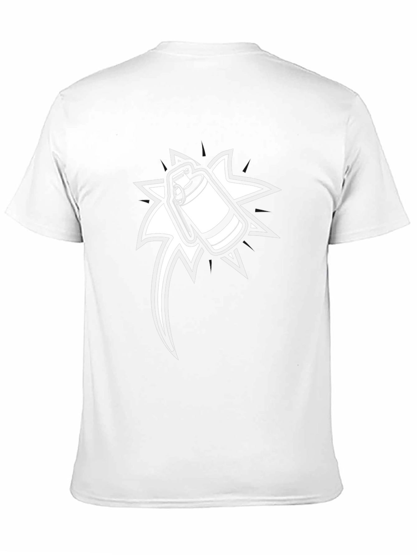 Graphic Black T-Shirt with Grenade Design