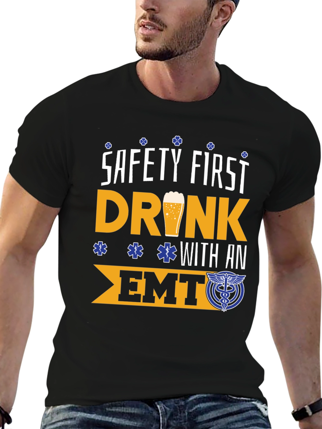 Safety First EMT T-Shirt - Funny First Responder Tee