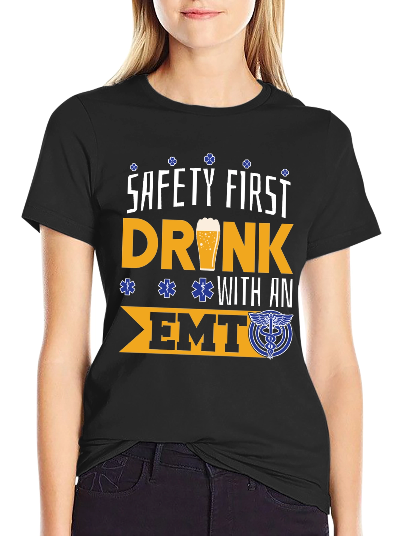 Safety First EMT T-Shirt - Funny First Responder Tee