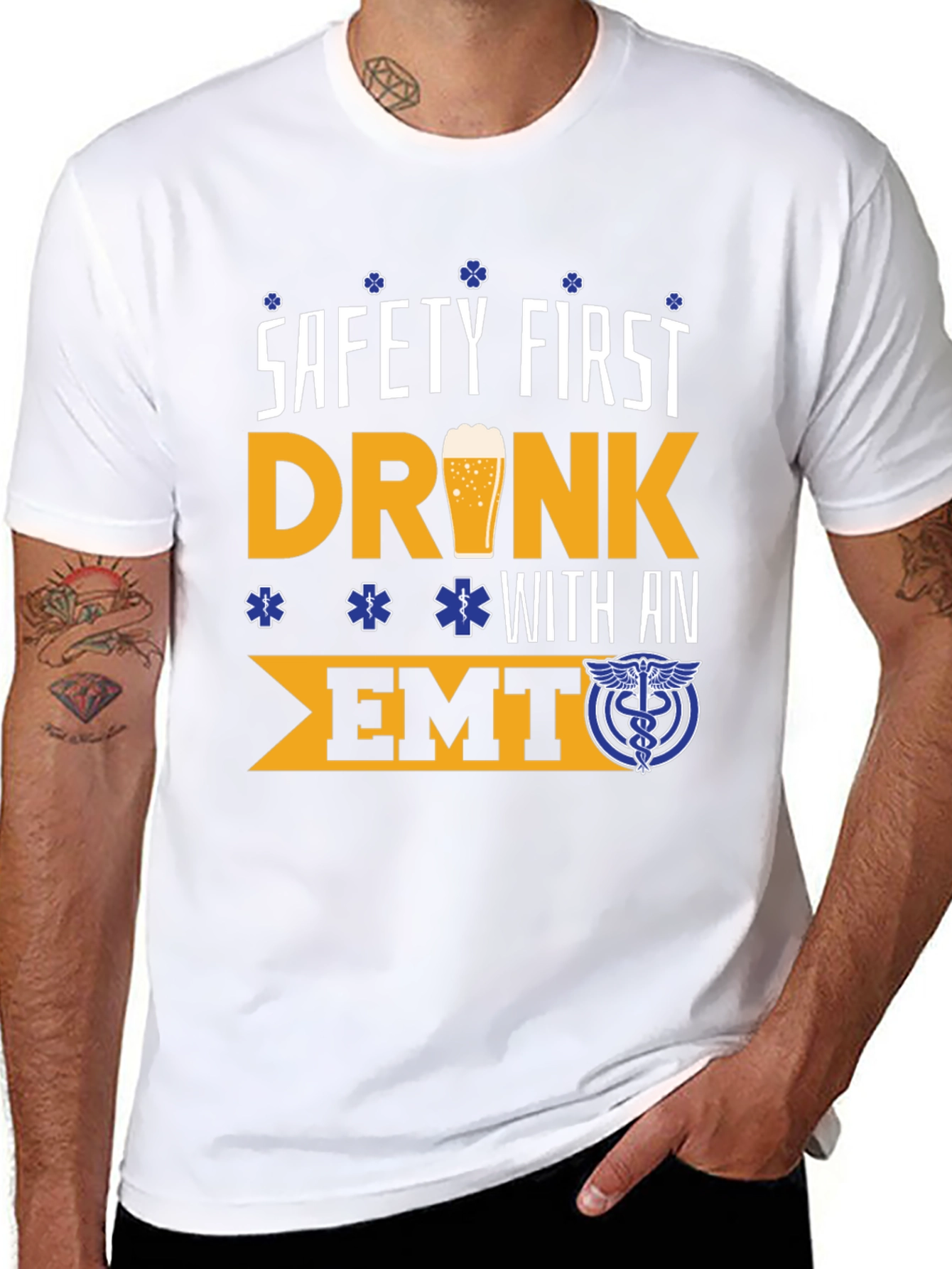 Safety First EMT T-Shirt - Funny First Responder Tee