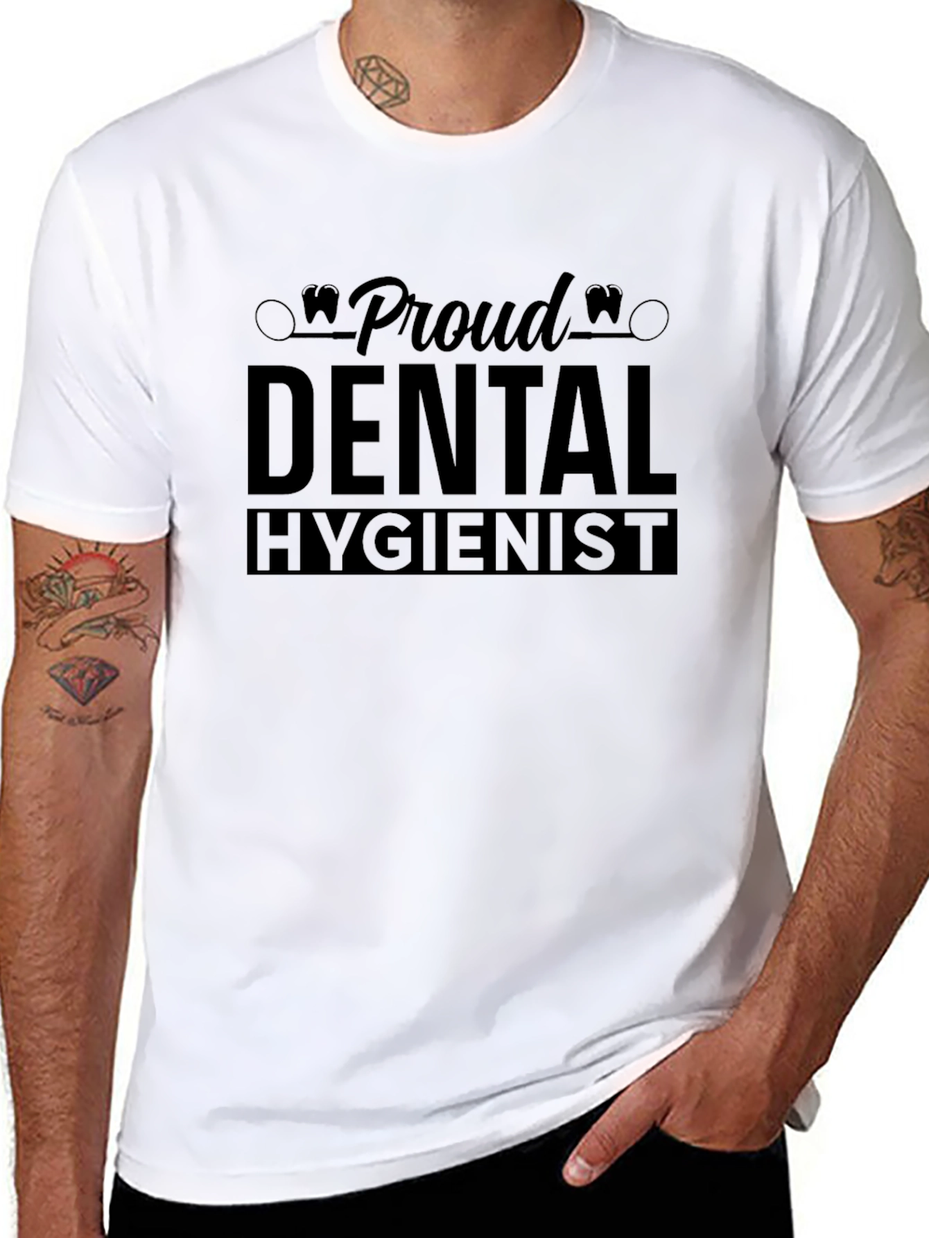 Proud Dental Hygienist Black T-Shirt