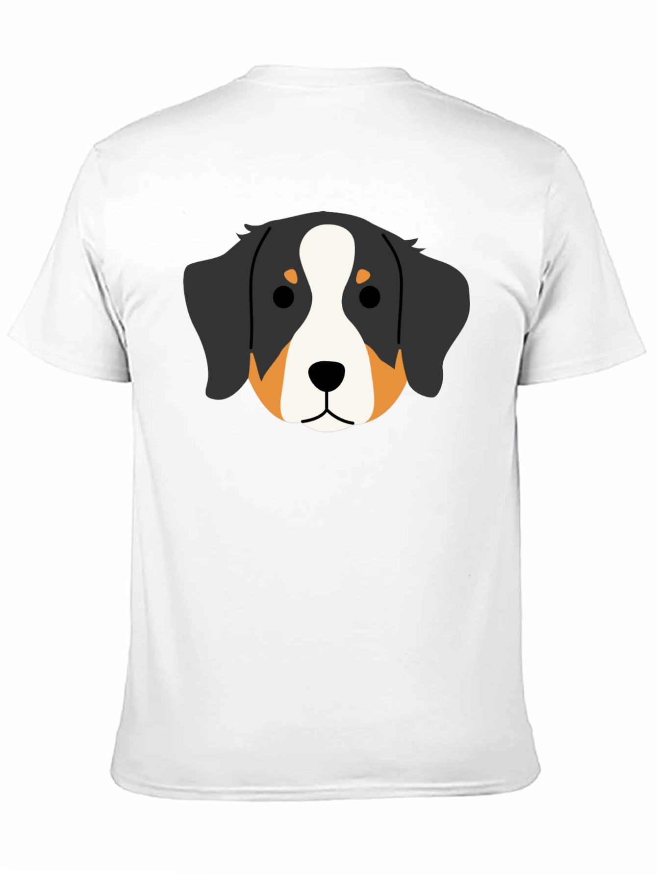 Bernese Mountain Dog Head Graphic Tee - Black