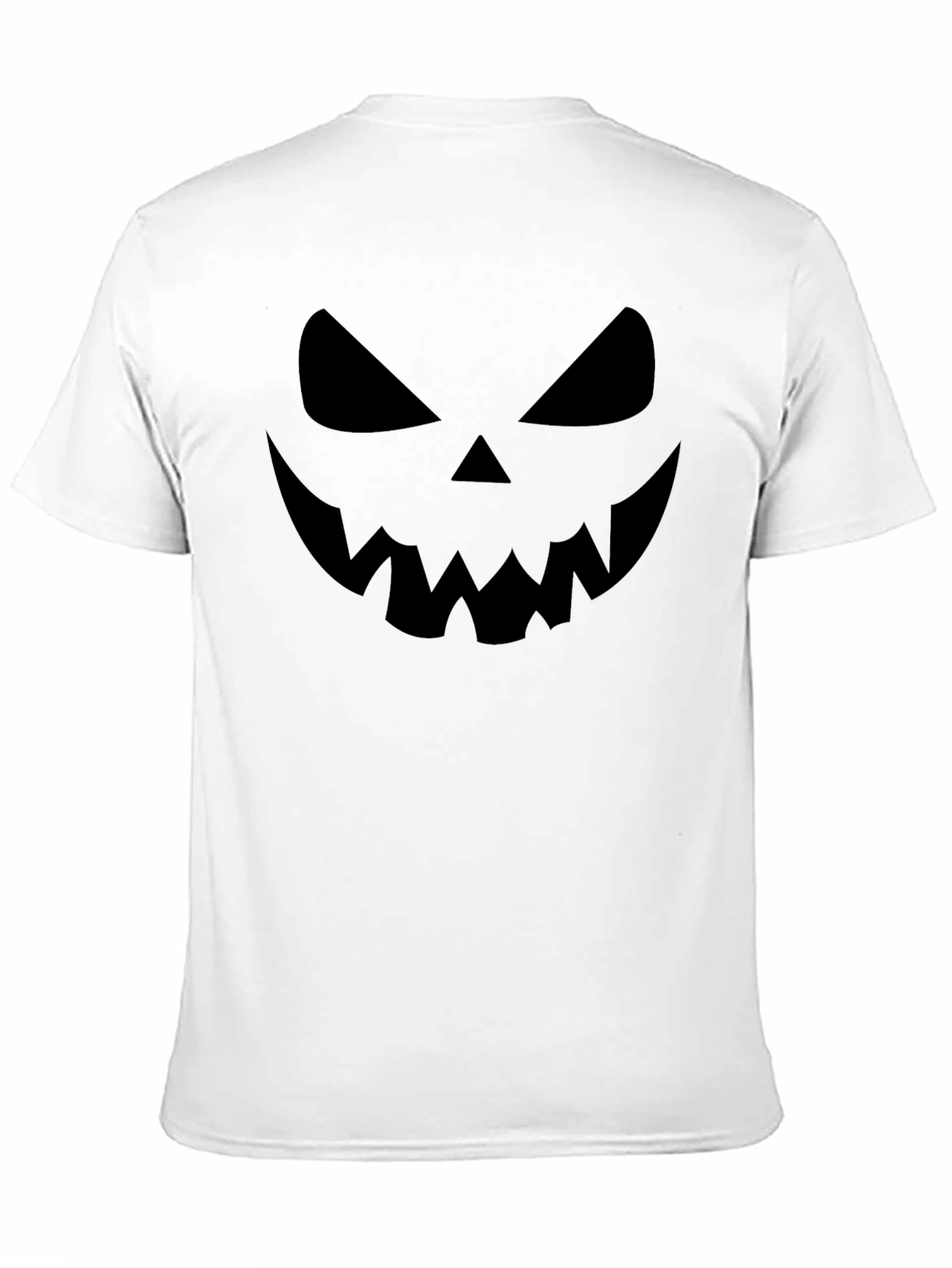 Spooky Black Halloween Pumpkin Face Graphic Tee