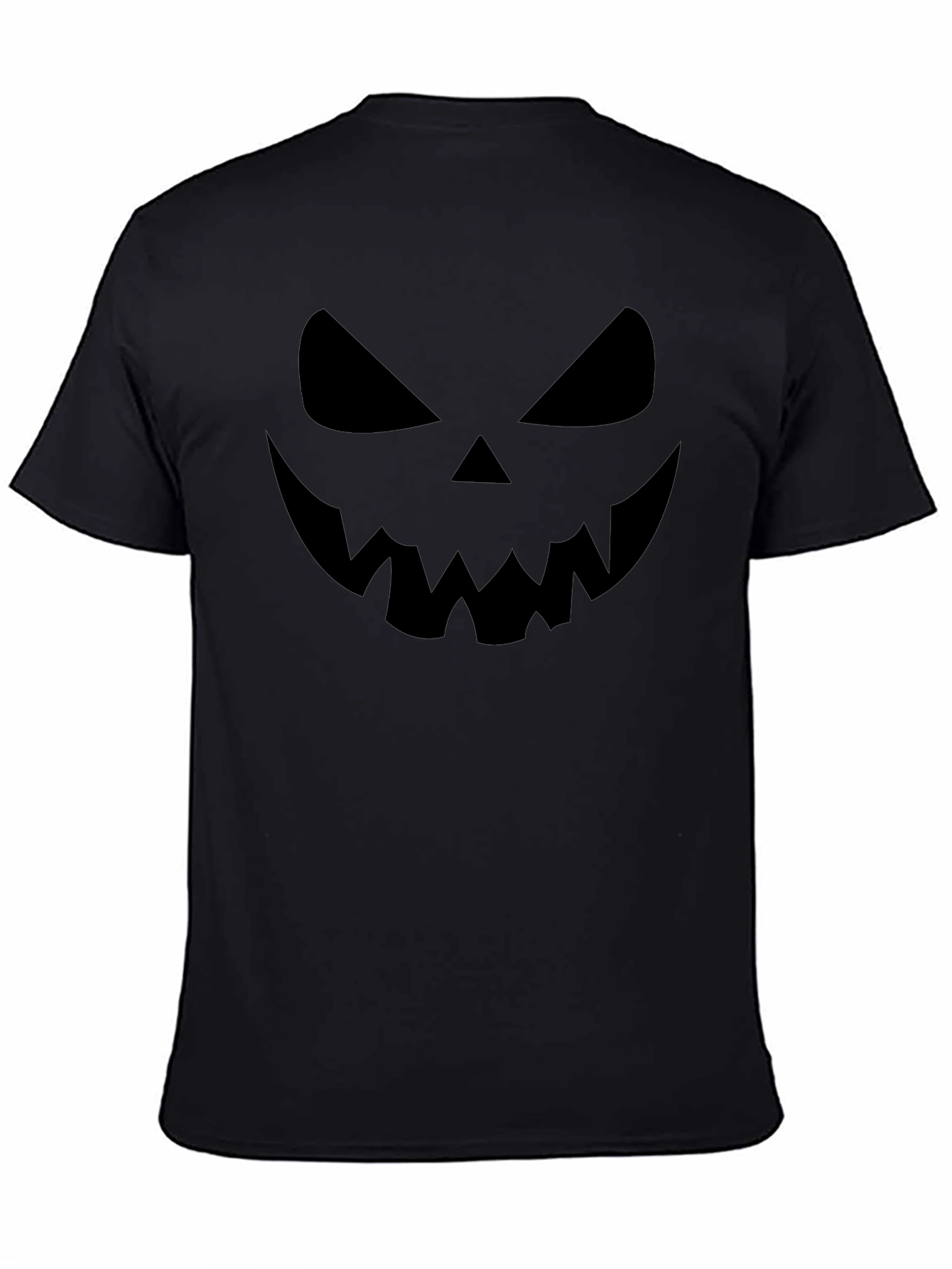 Spooky Black Halloween Pumpkin Face Graphic Tee