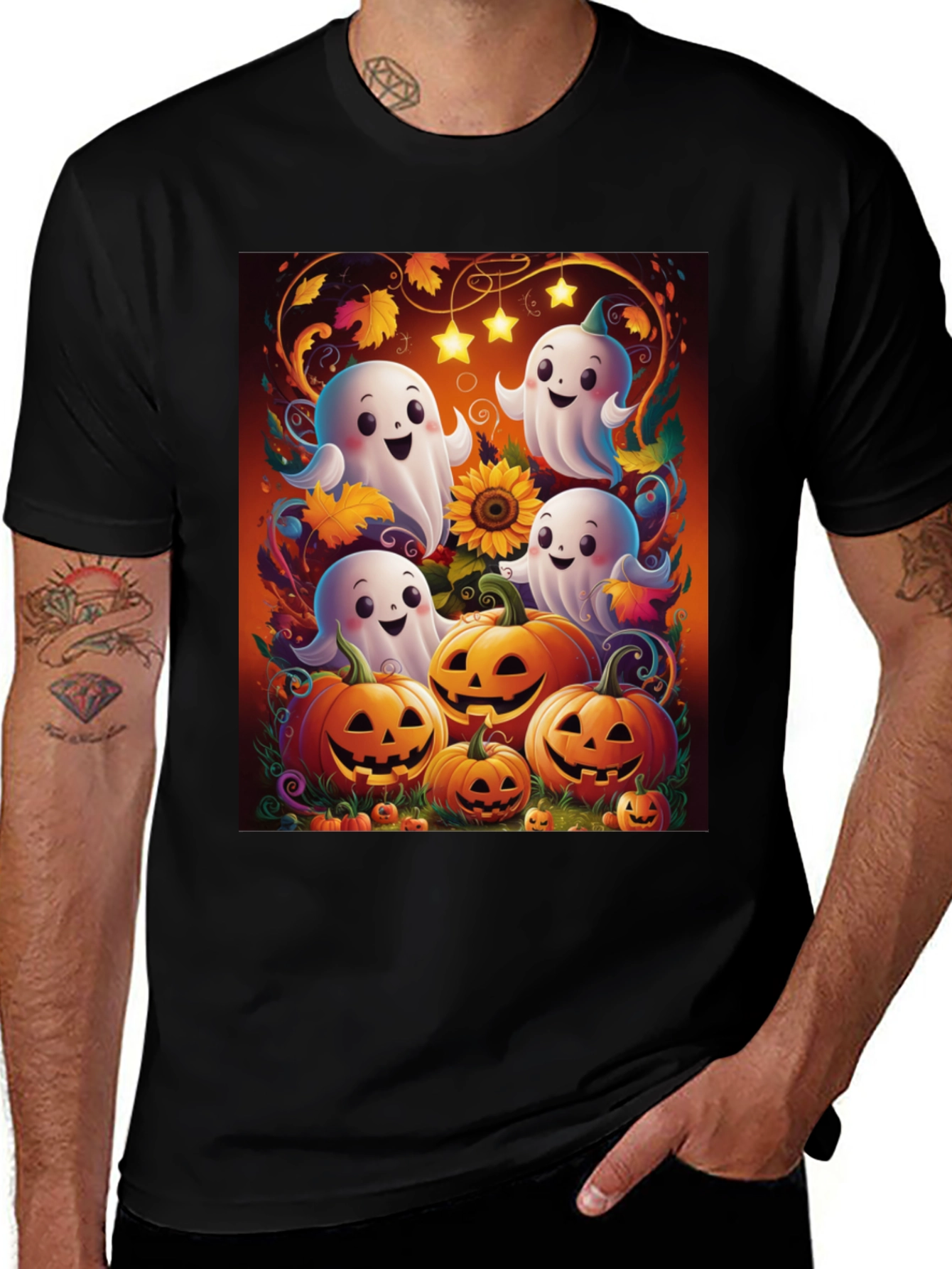 Halloween Ghost Pumpkin T-Shirt