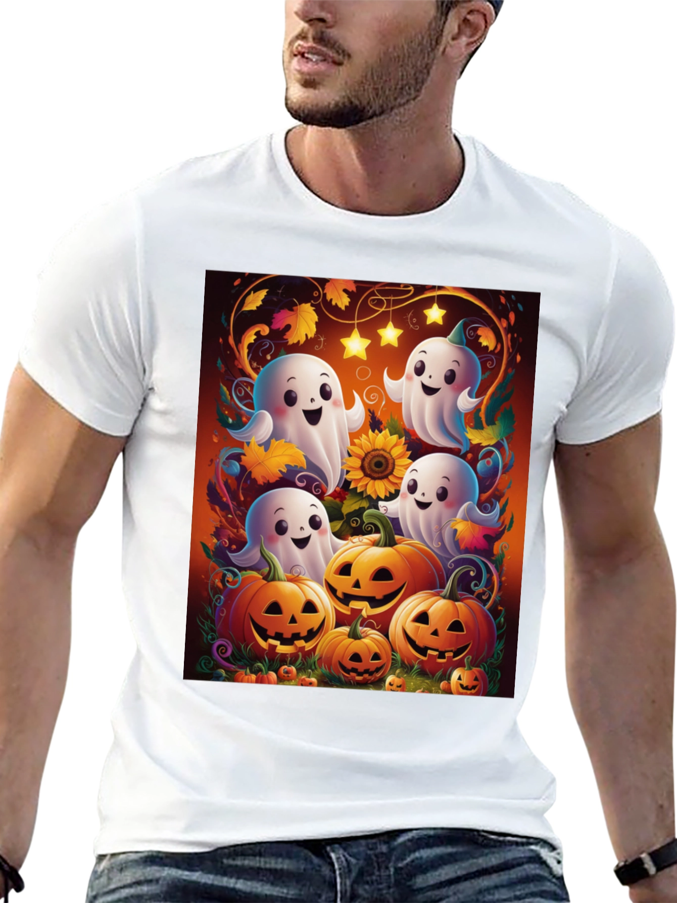 Halloween Ghost Pumpkin T-Shirt