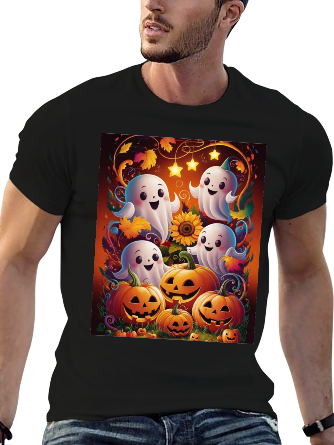 Halloween Ghost Pumpkin T-Shirt