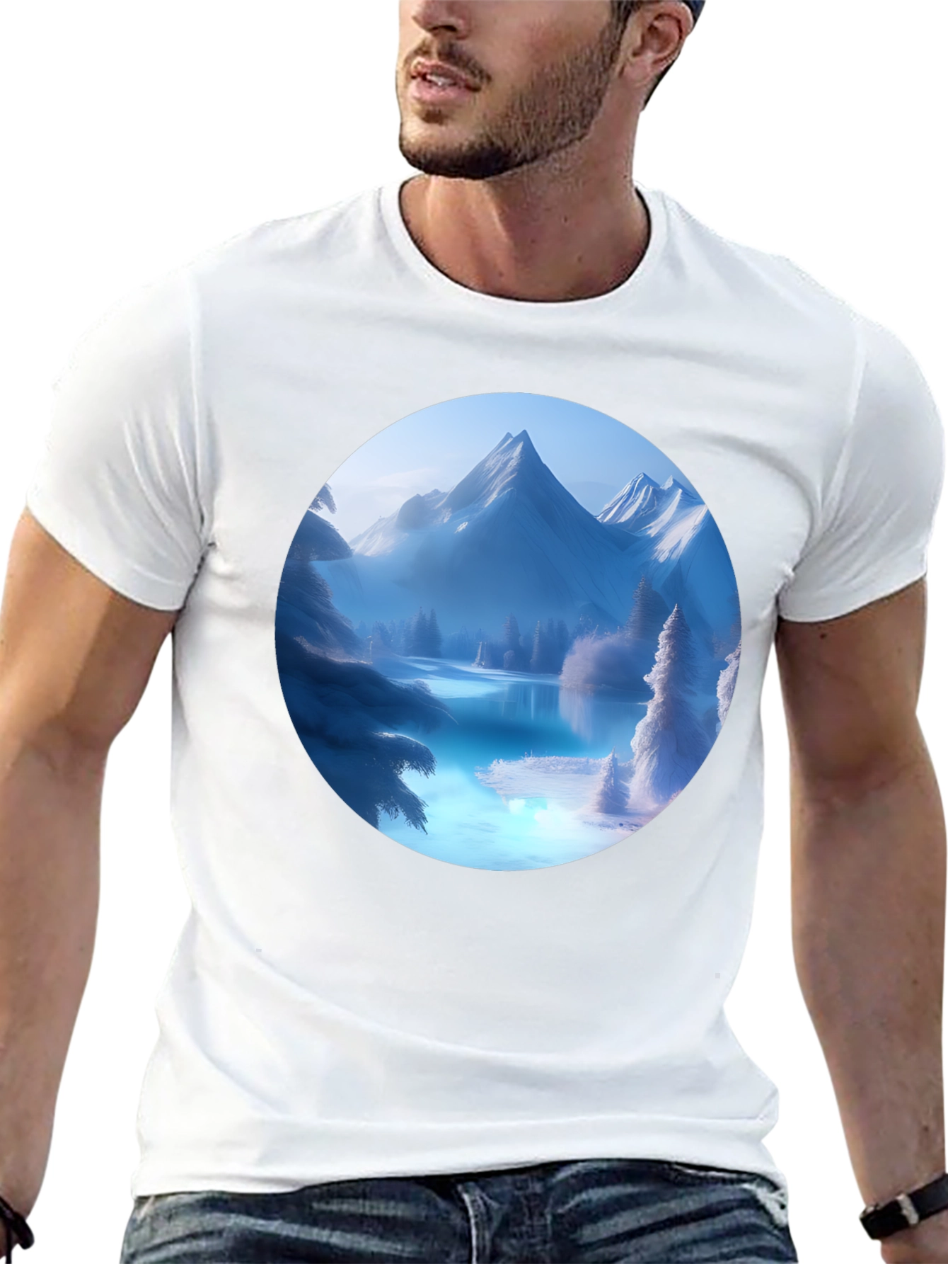 Mountain Lake Graphic Tee - Black T-Shirt
