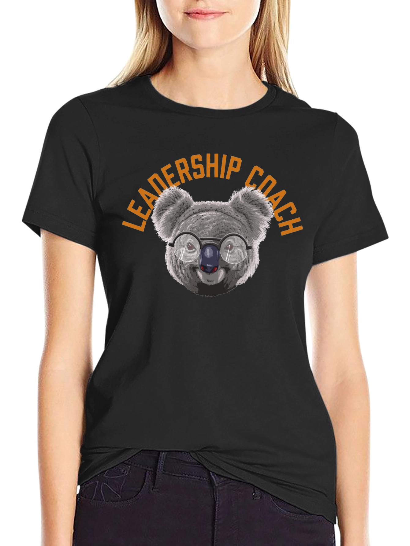 Leadership Coach Koala Graphic Tee - Black