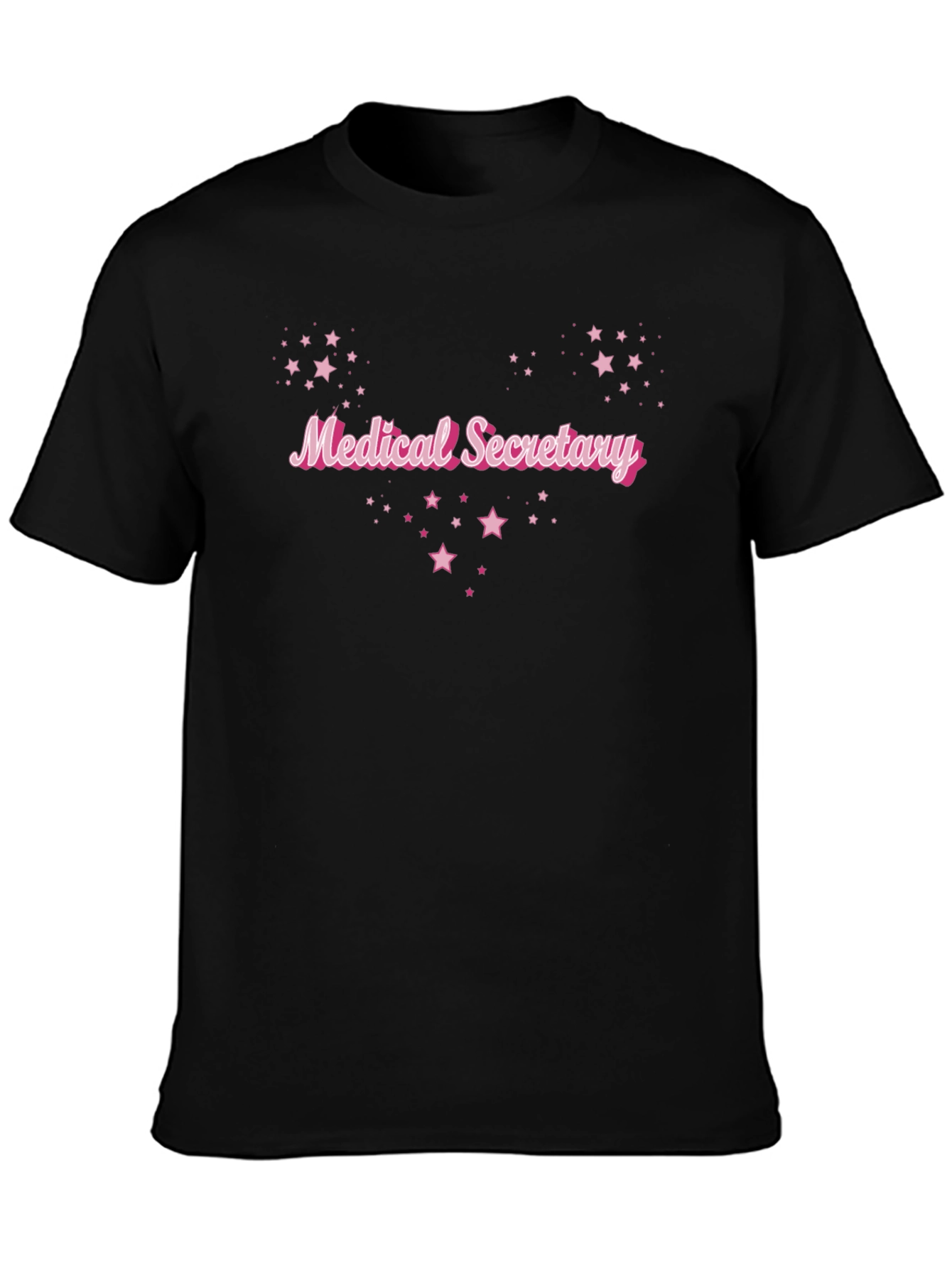 Medical Secretary Star T-Shirt - Black