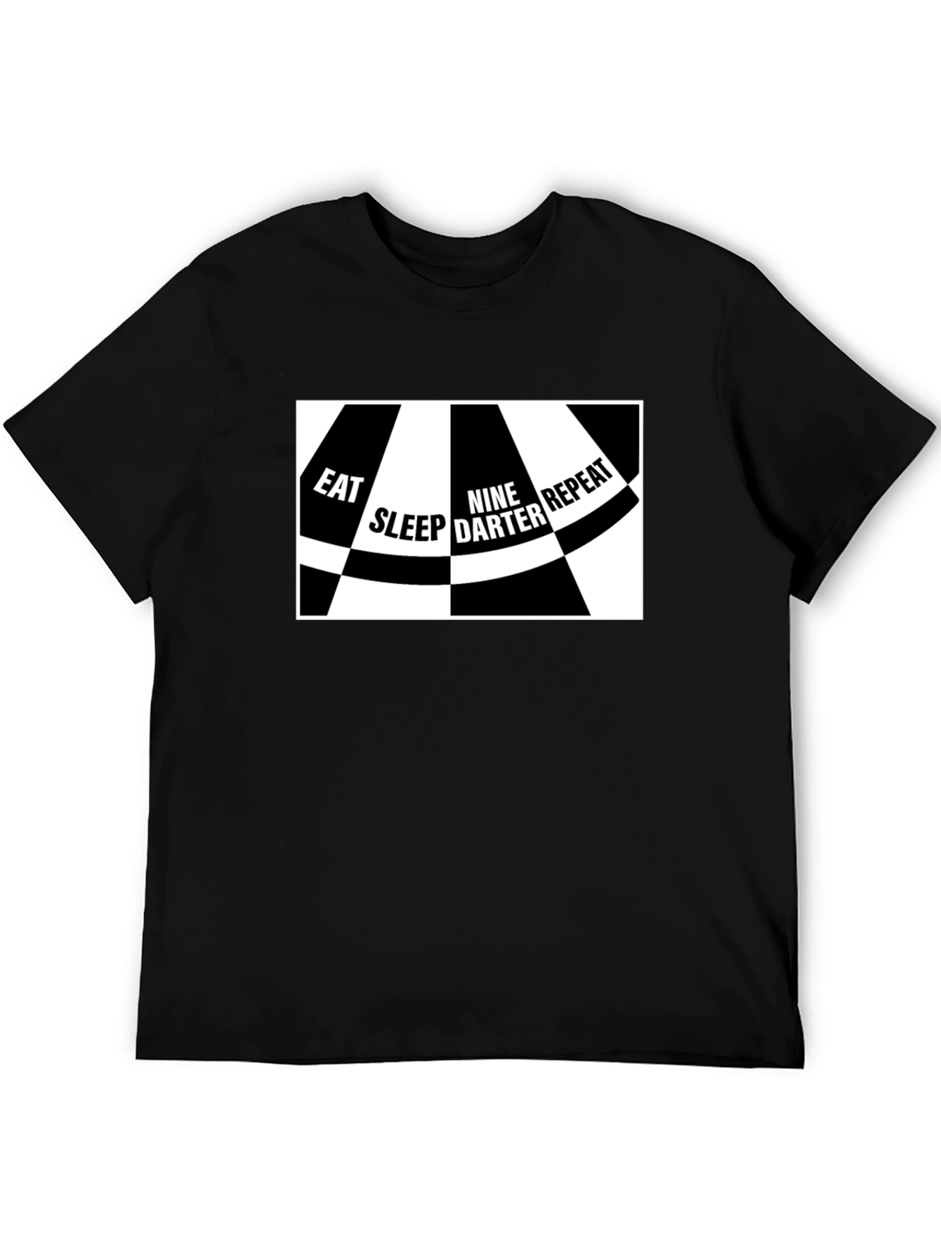 Eat Sleep Nine Darter Repeat Black T-Shirt