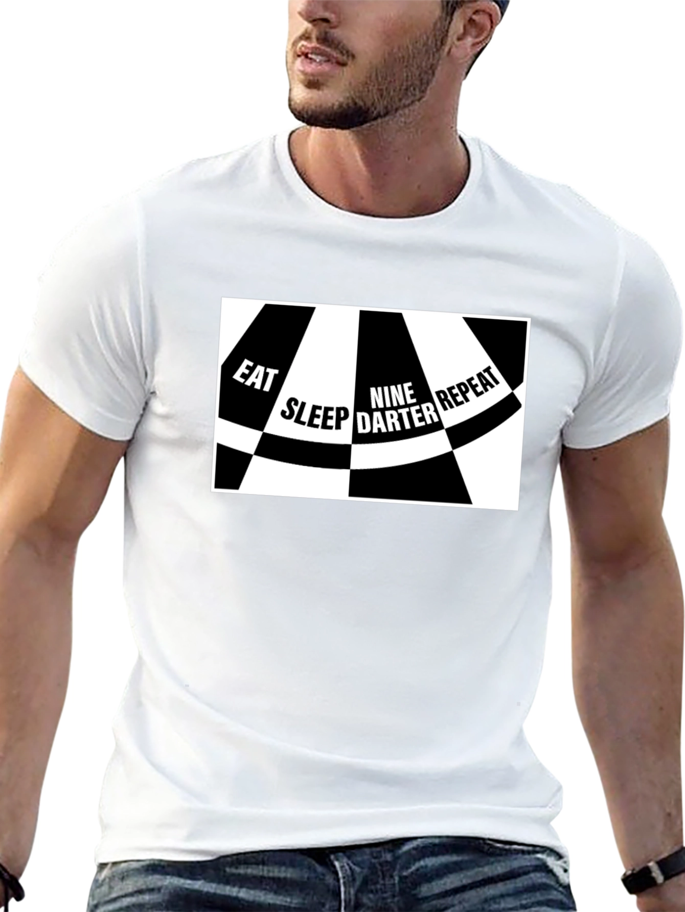 Eat Sleep Nine Darter Repeat Black T-Shirt