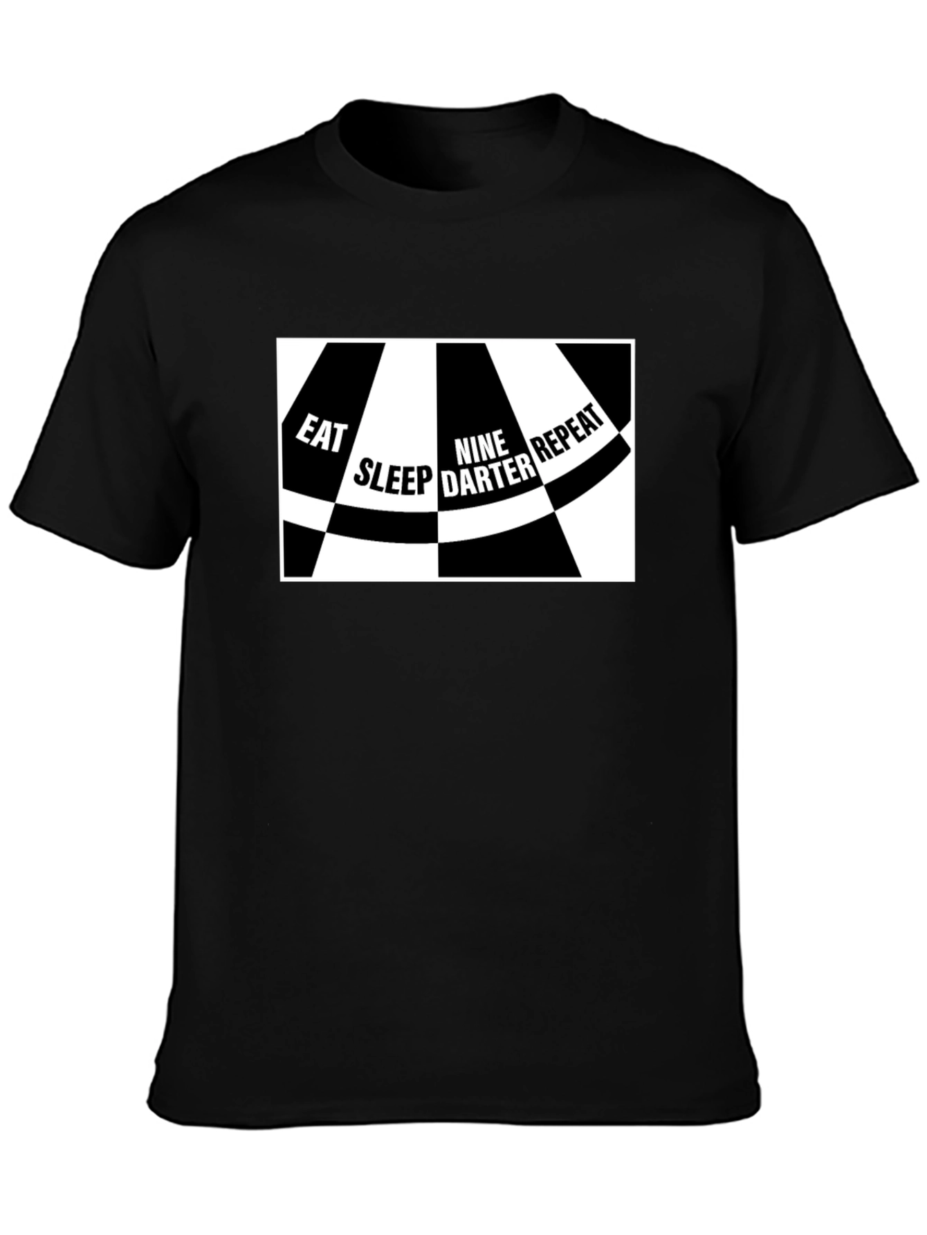 Eat Sleep Nine Darter Repeat Black T-Shirt