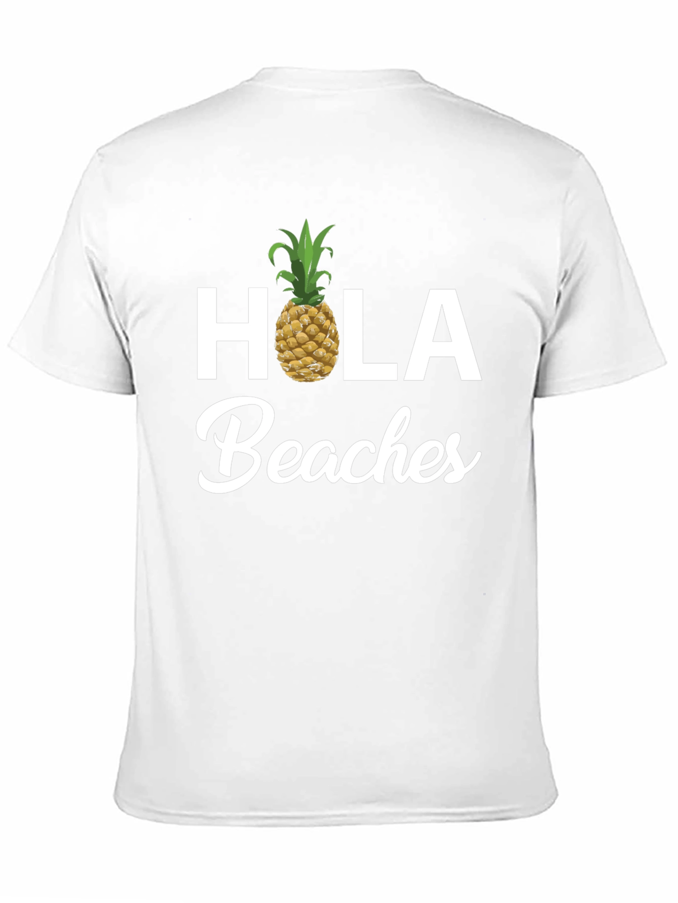 Hola Beaches Pineapple Graphic Tee - Summer Vacation Shirt