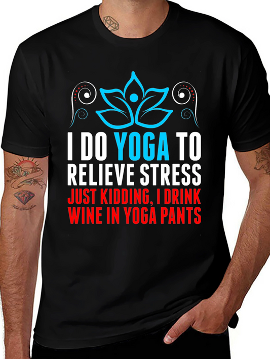 Funny Yoga Wine Lover T-Shirt