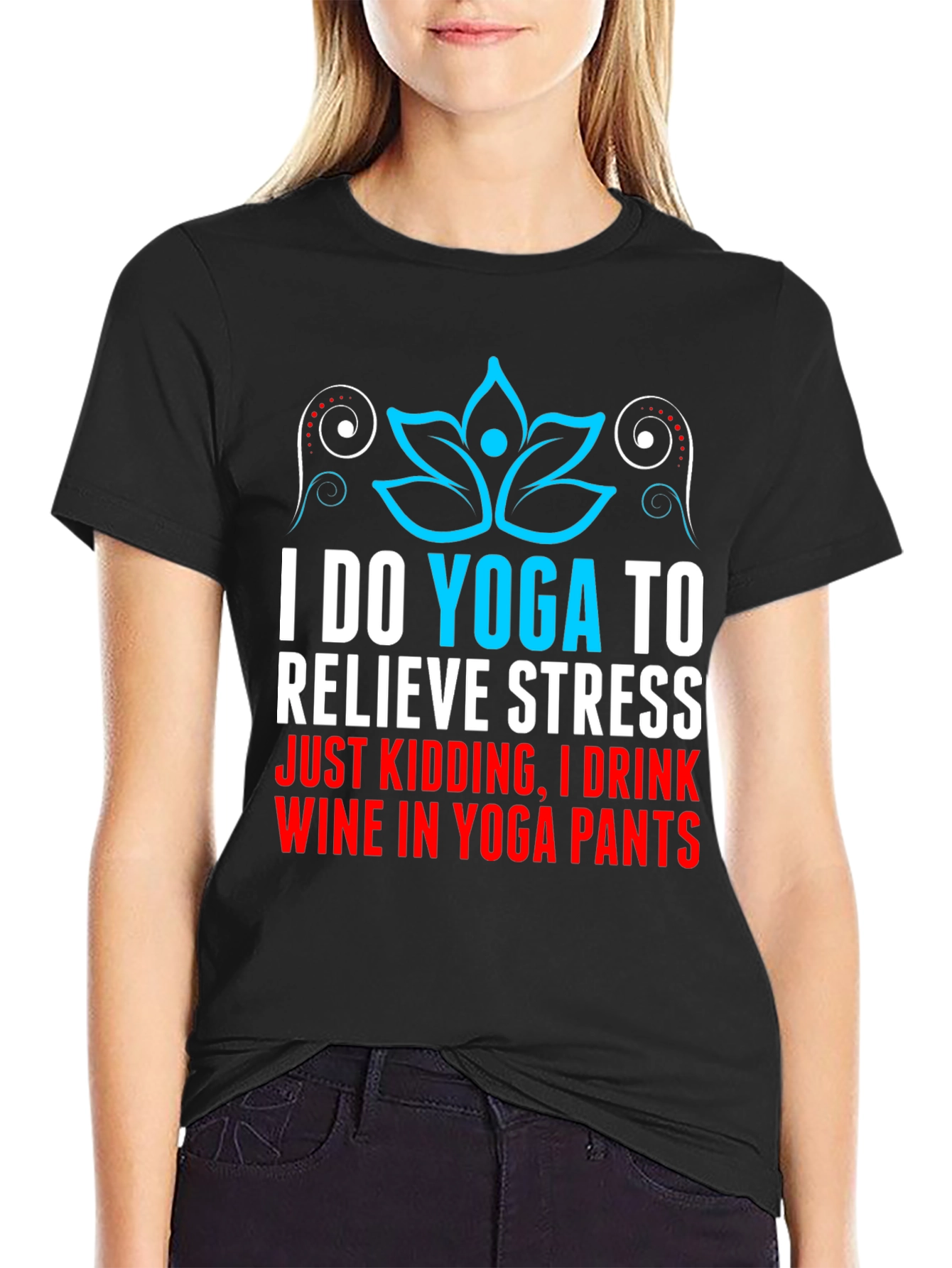 Funny Yoga Wine Lover T-Shirt