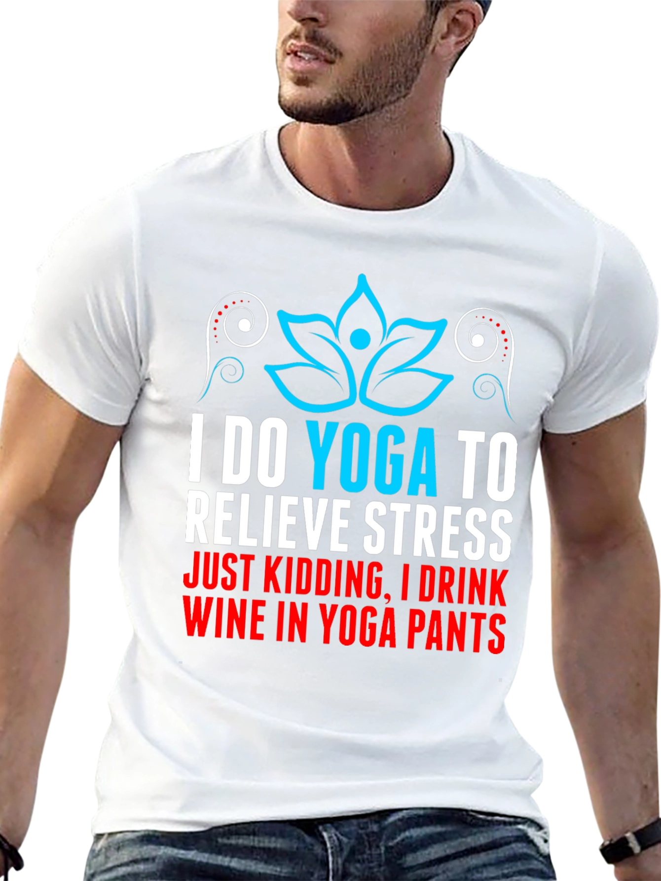 Funny Yoga Wine Lover T-Shirt