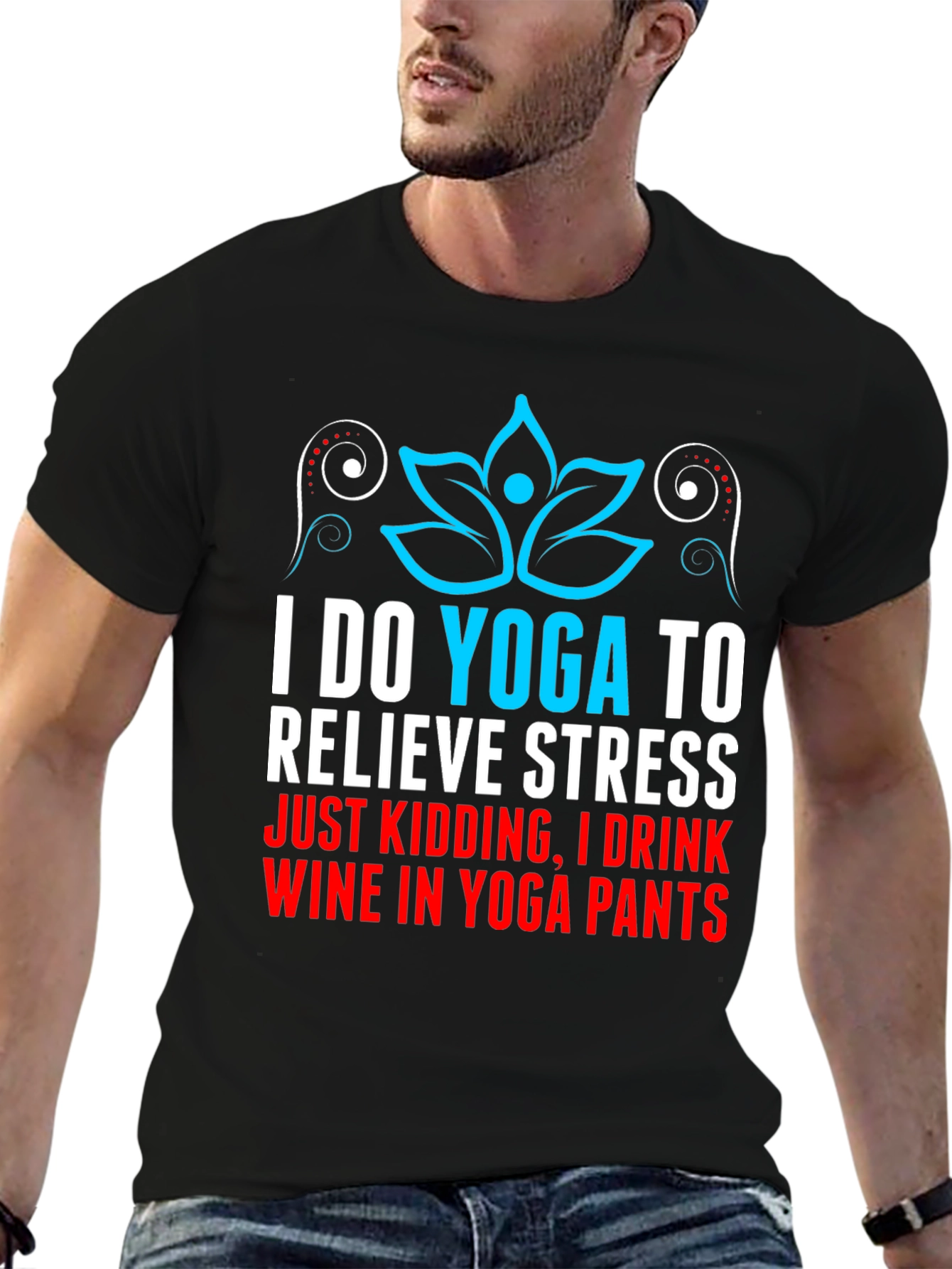 Funny Yoga Wine Lover T-Shirt