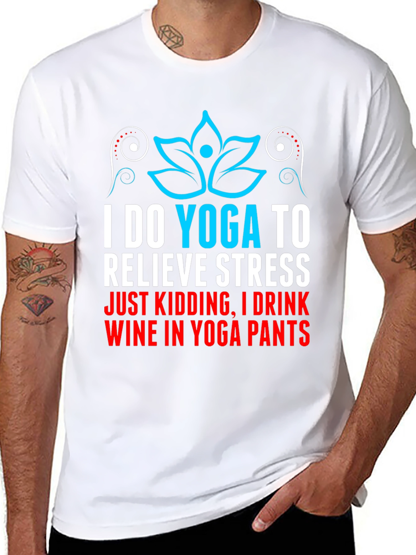 Funny Yoga Wine Lover T-Shirt