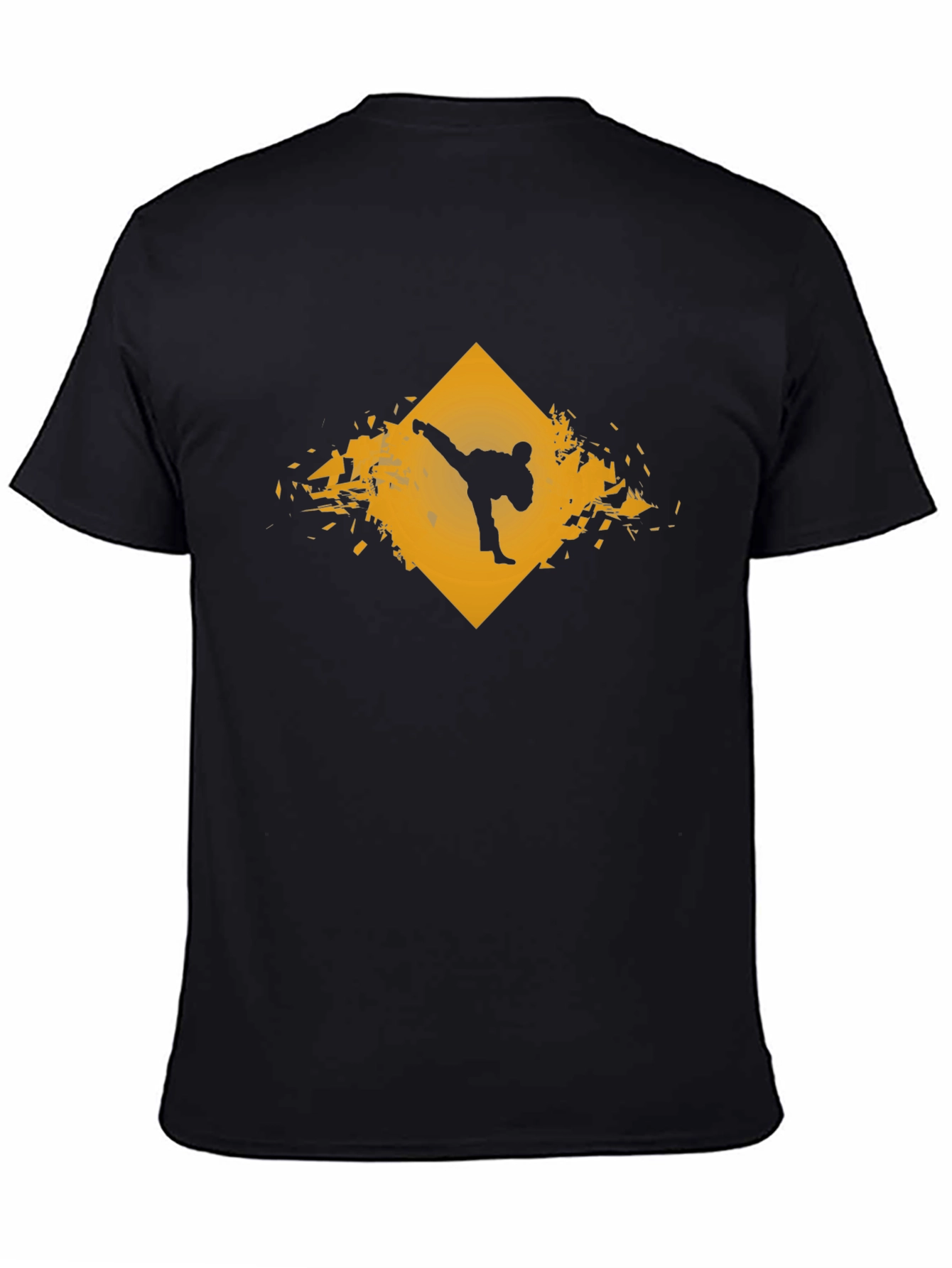 Martial Arts Graphic Tee - Black Karate Kick Shirt