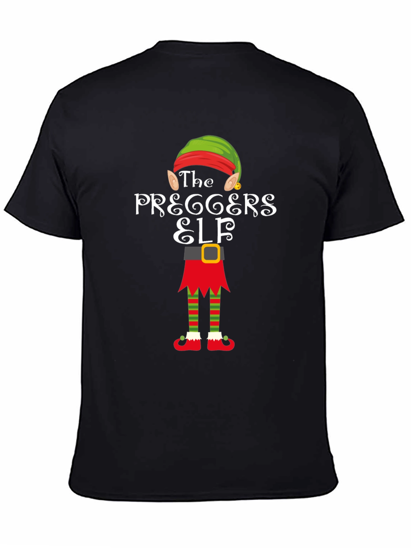 The Pregger Elf T-Shirt Funny Holiday Tee