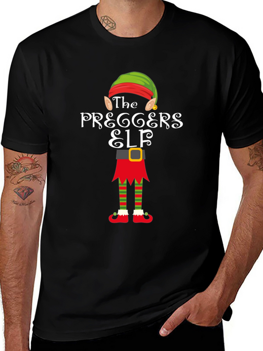 The Pregger Elf T-Shirt Funny Holiday Tee