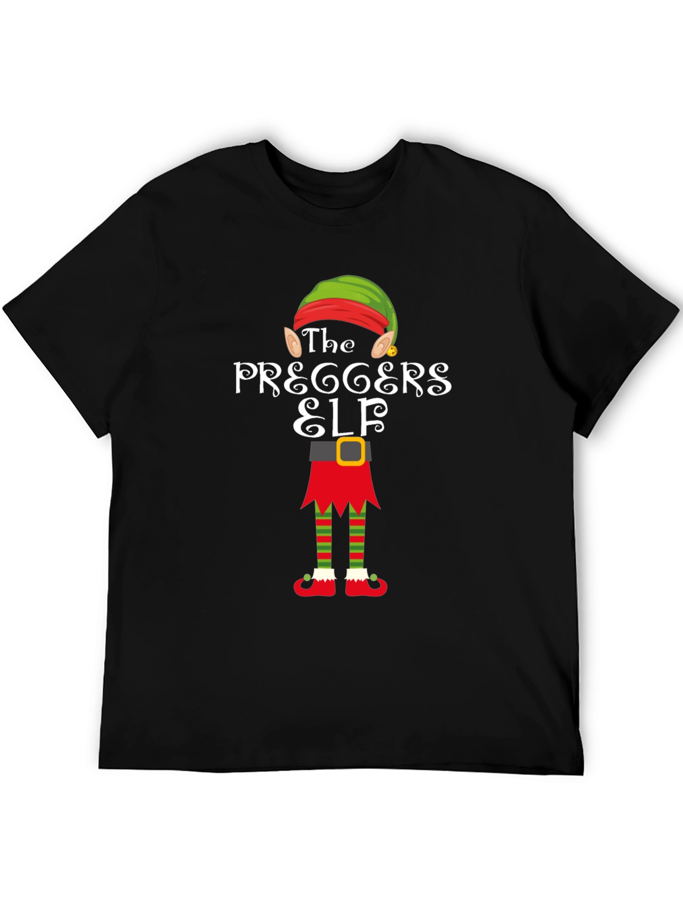 The Pregger Elf T-Shirt Funny Holiday Tee