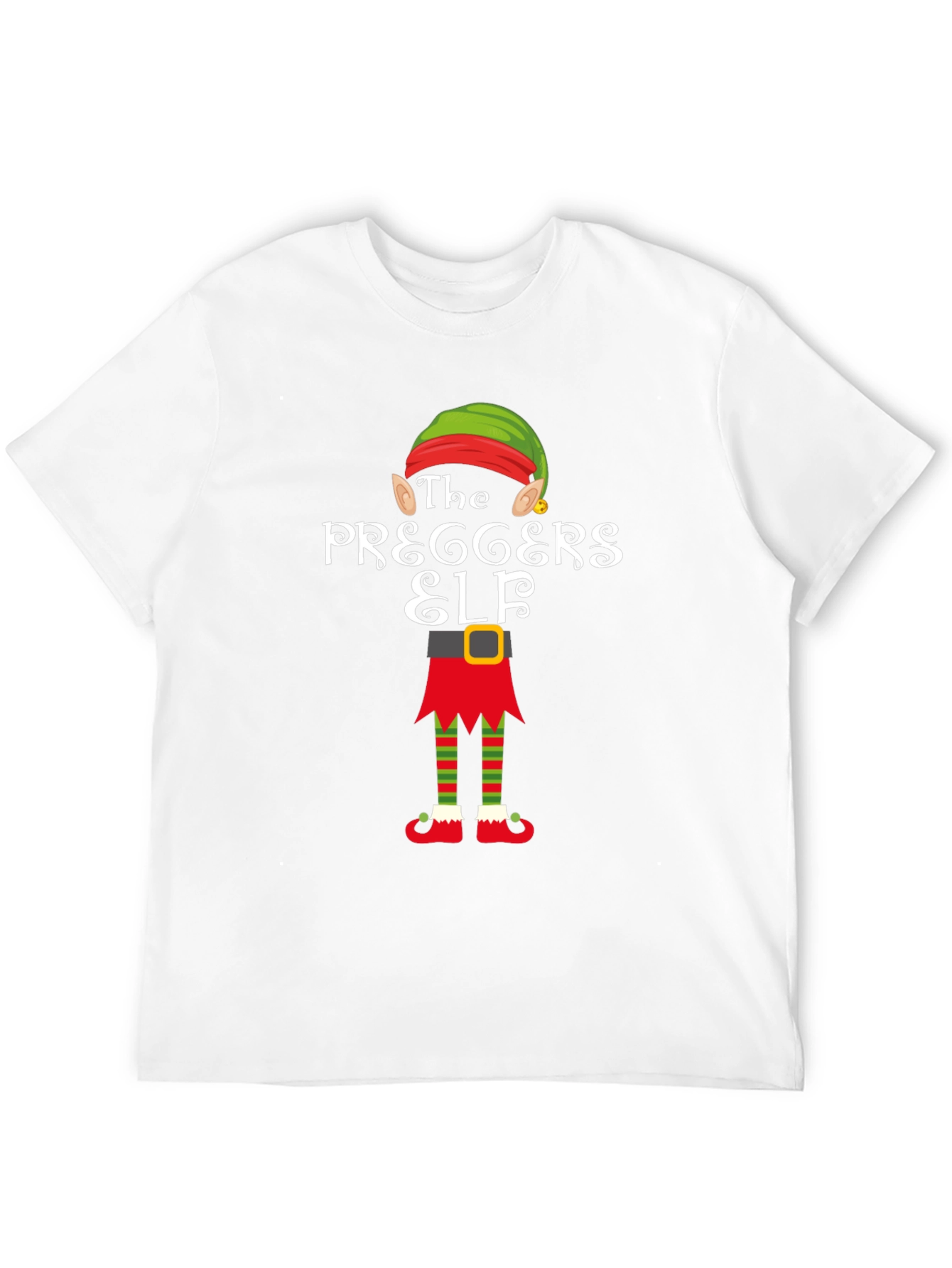The Pregger Elf T-Shirt Funny Holiday Tee