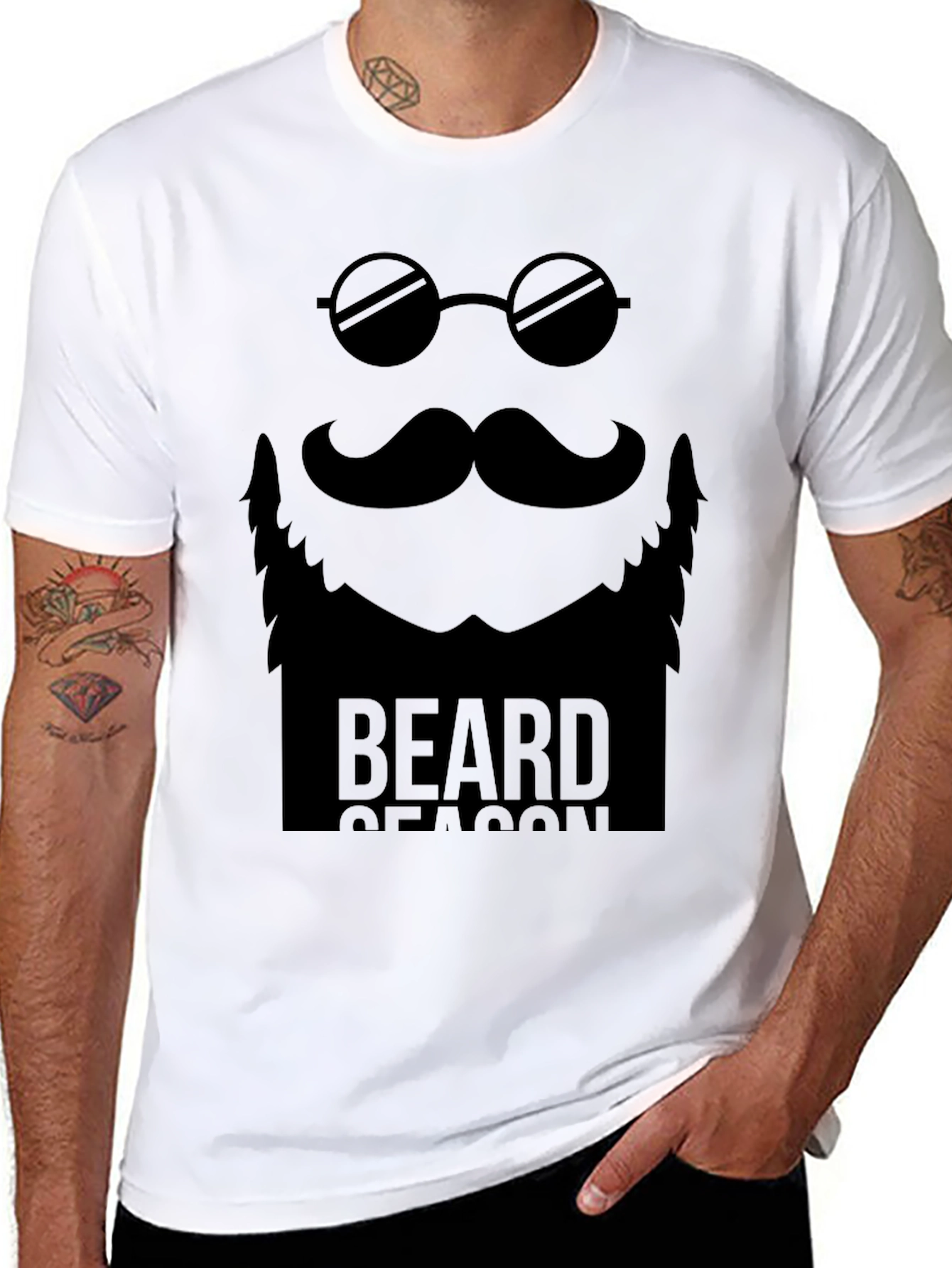 Beard Season Graphic Tee - Mens Black T-Shirt