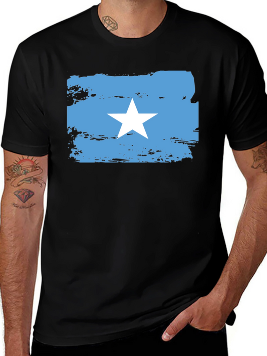 Somalia Flag T-Shirt - Distressed Style